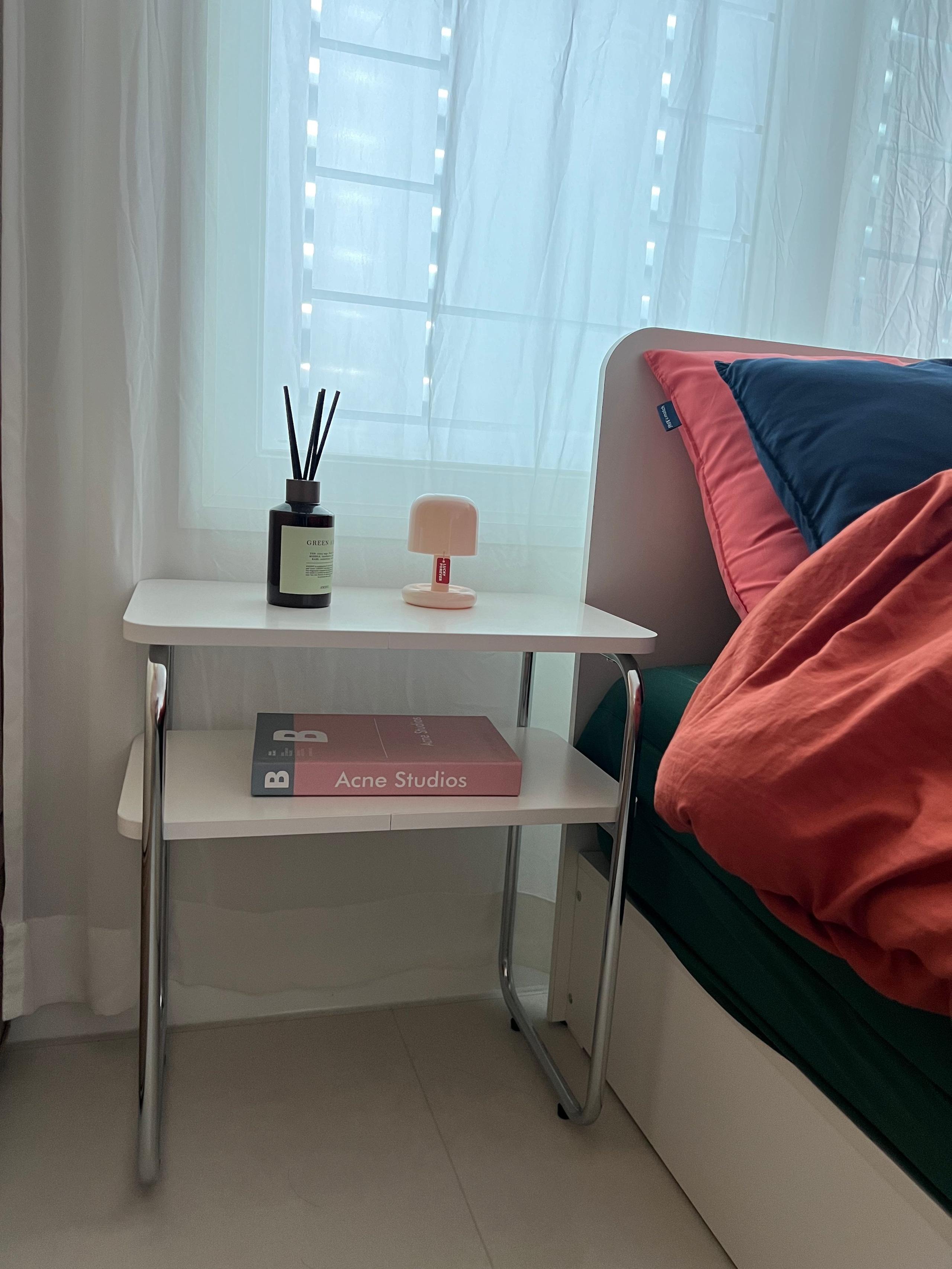 Mid-Century Wood & Chrome Side Table user photo