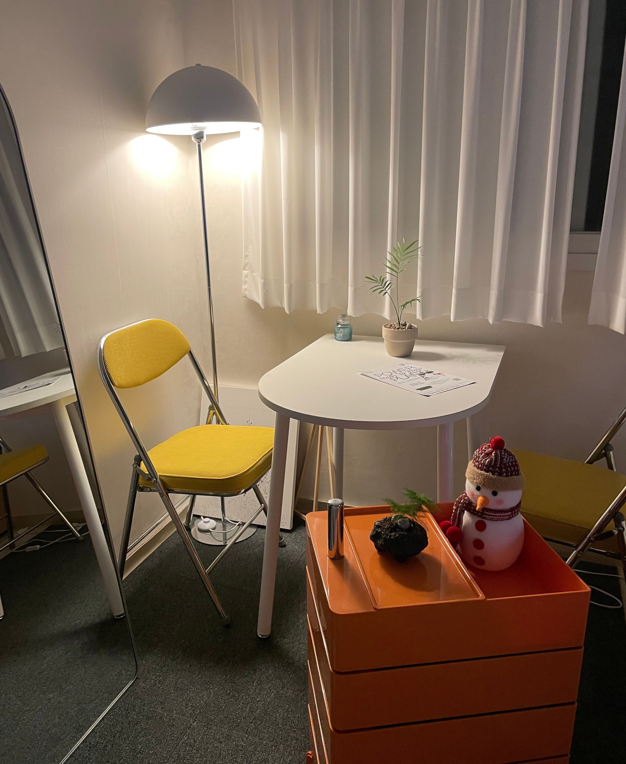 ALIVES MINIMUL 半楕円 テーブル［3サイズ］ ホワイト ホワイト 加工