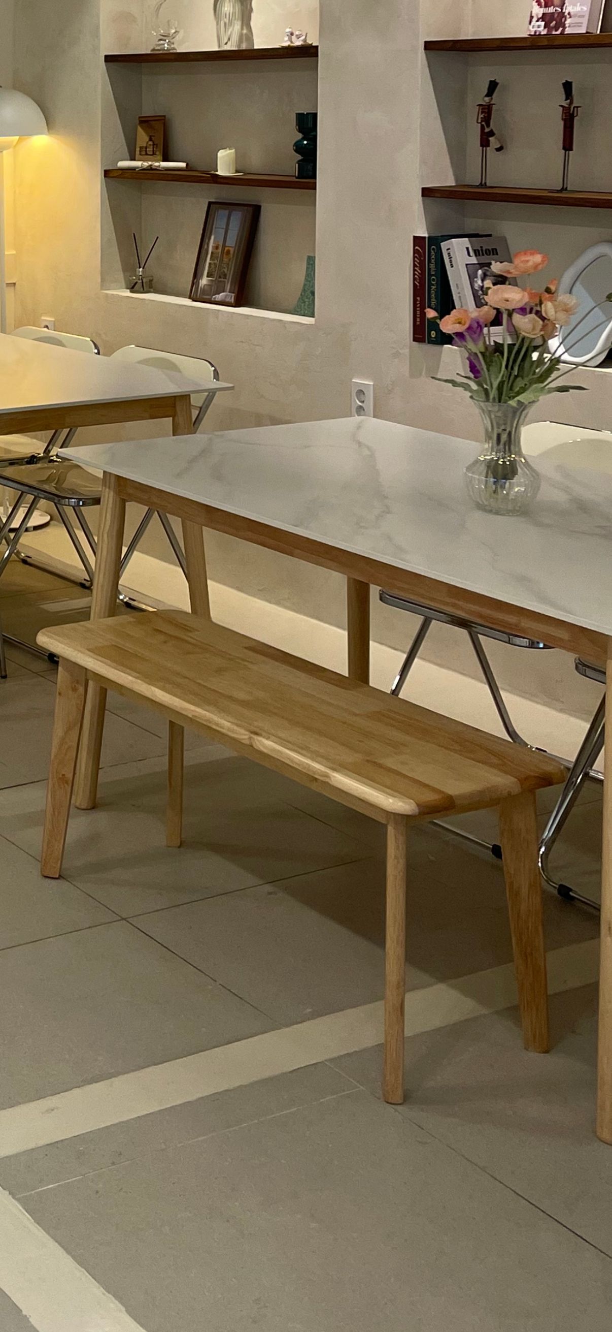 Ceramic Tabletop Solid Wood Frame Dining Table user photo