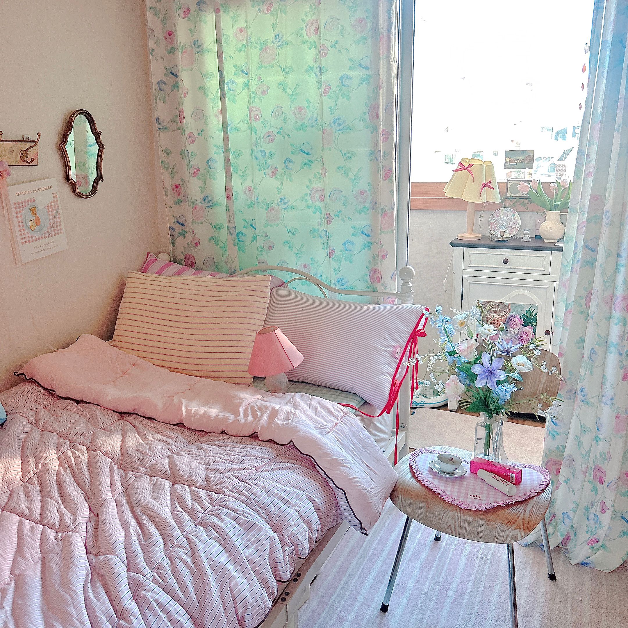 Modern Pink Stripe Microfiber Rug user photo
