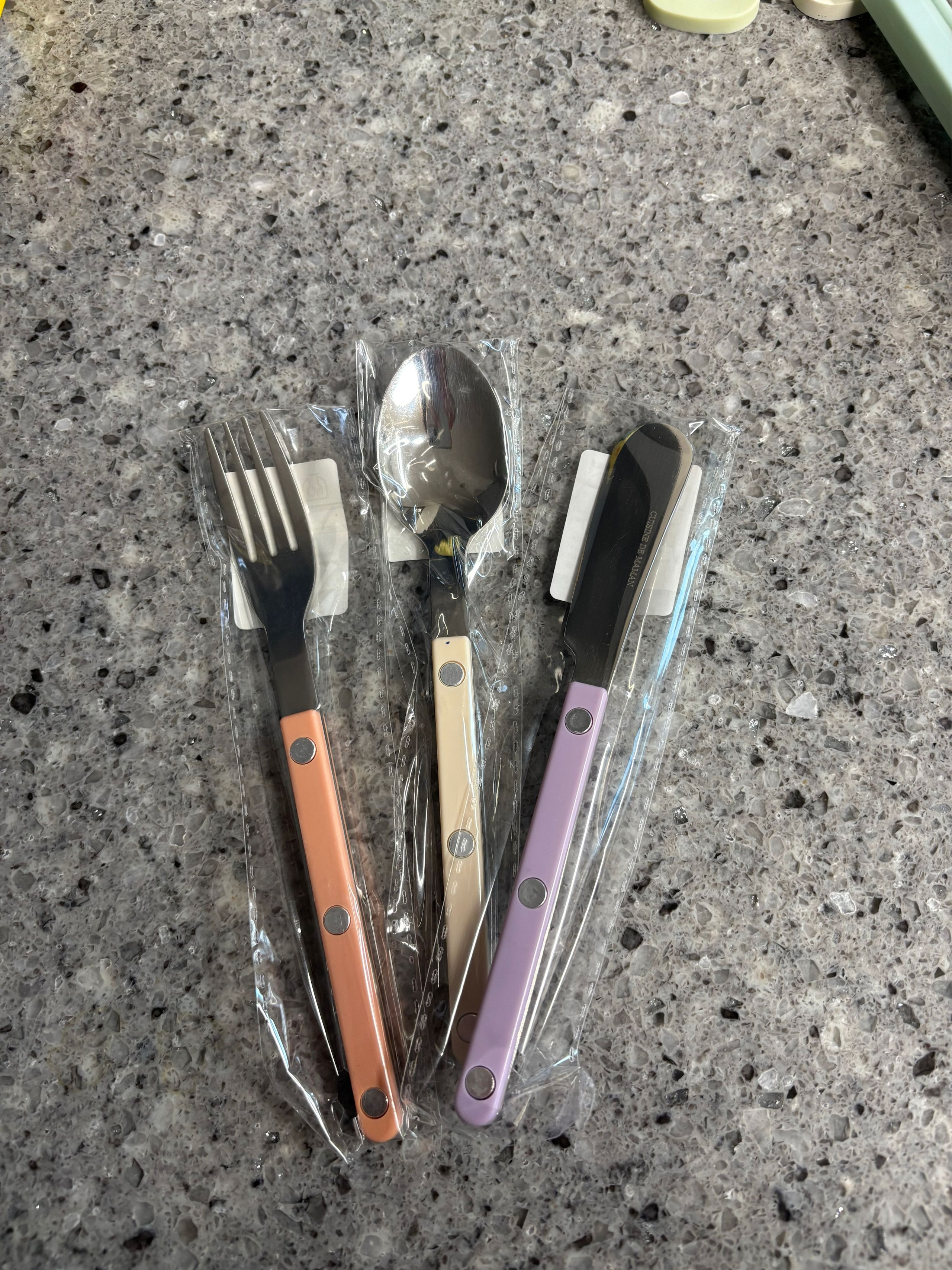 Pastel Dessert Cutlery Set – 3-Piece user photo