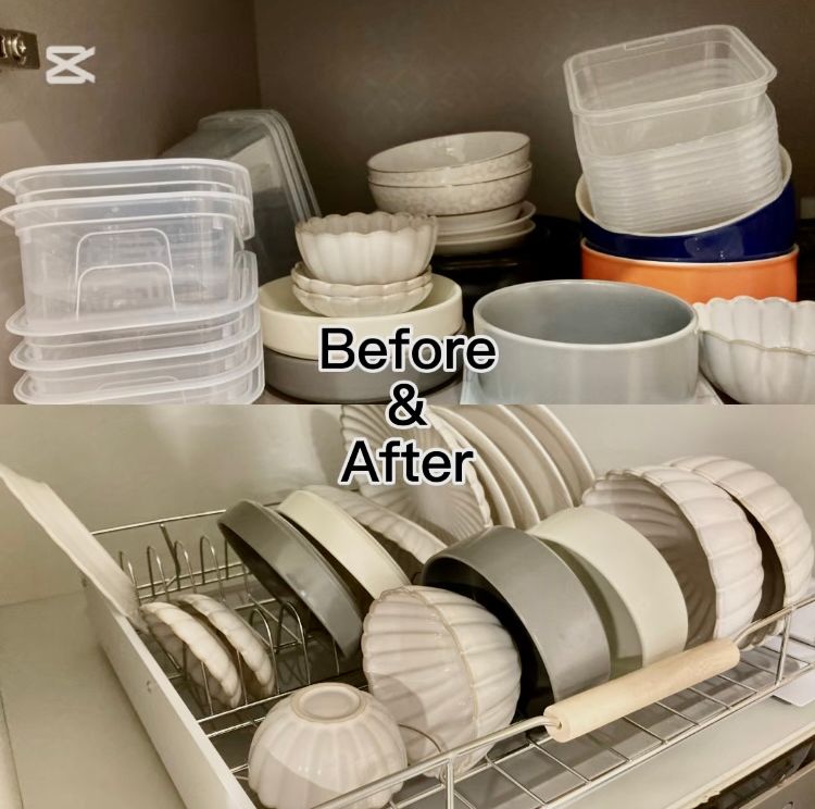 Sliding Dish Rack with Wood Handles user photo