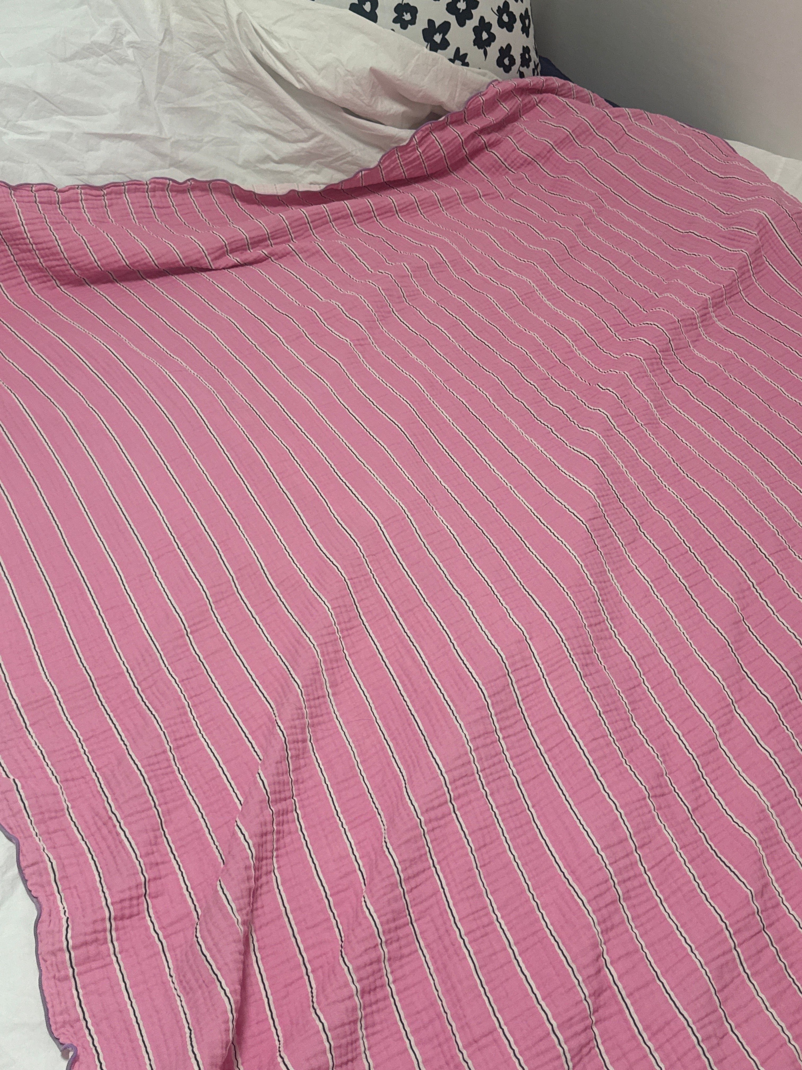 Neon Stripe 3-Layer Gauze Blanket user photo