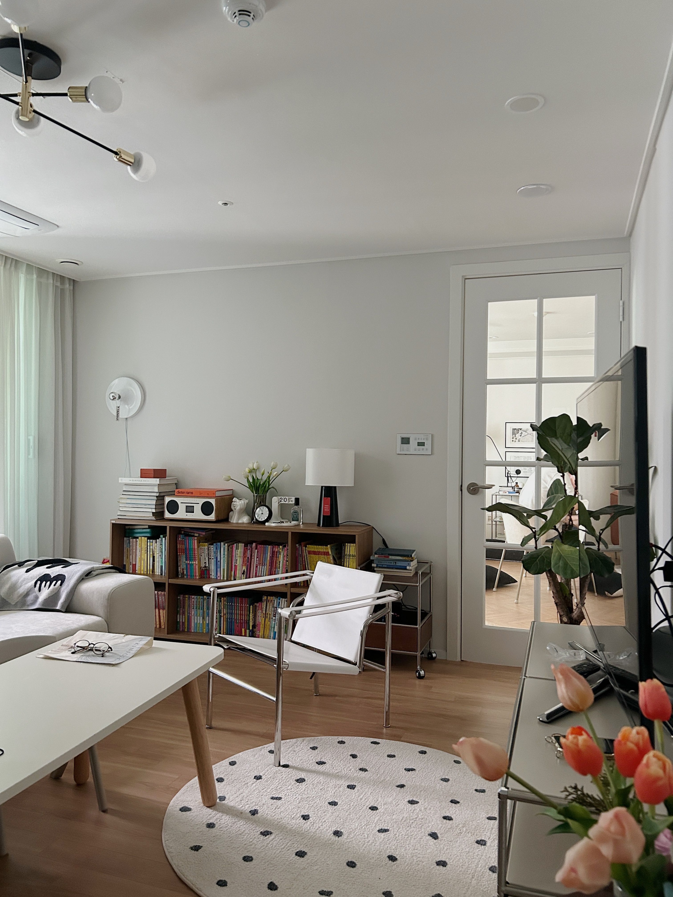 Wood & Steel Rolling Side Table user photo