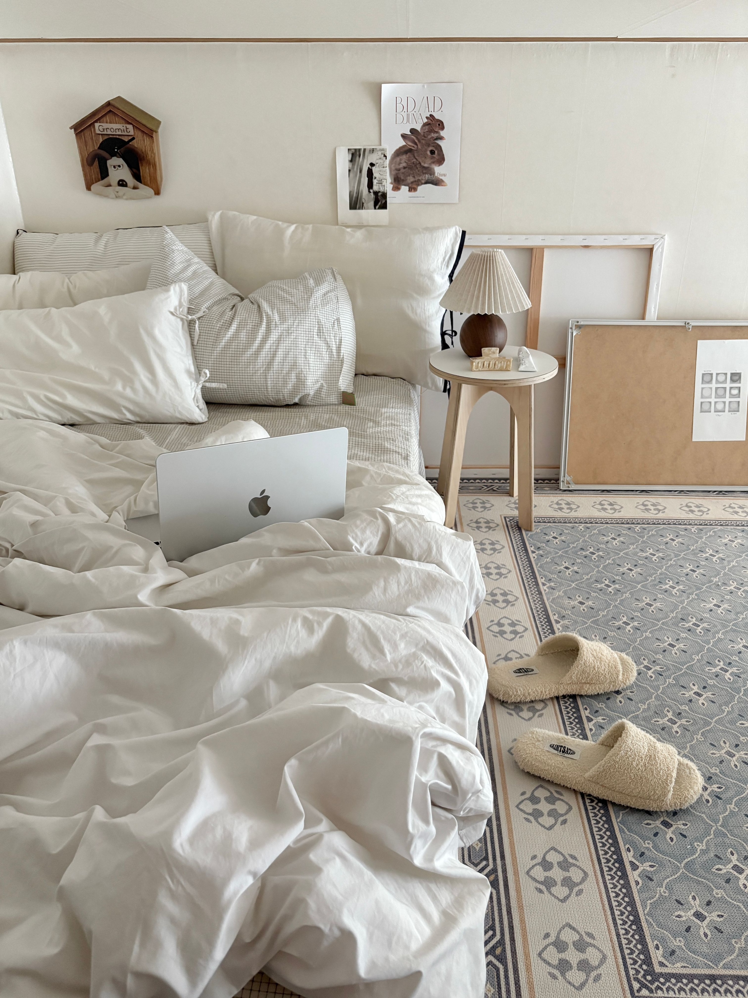 Almond Check Pattern Pure Cotton Duvet Cover & Fitted Sheet user photo