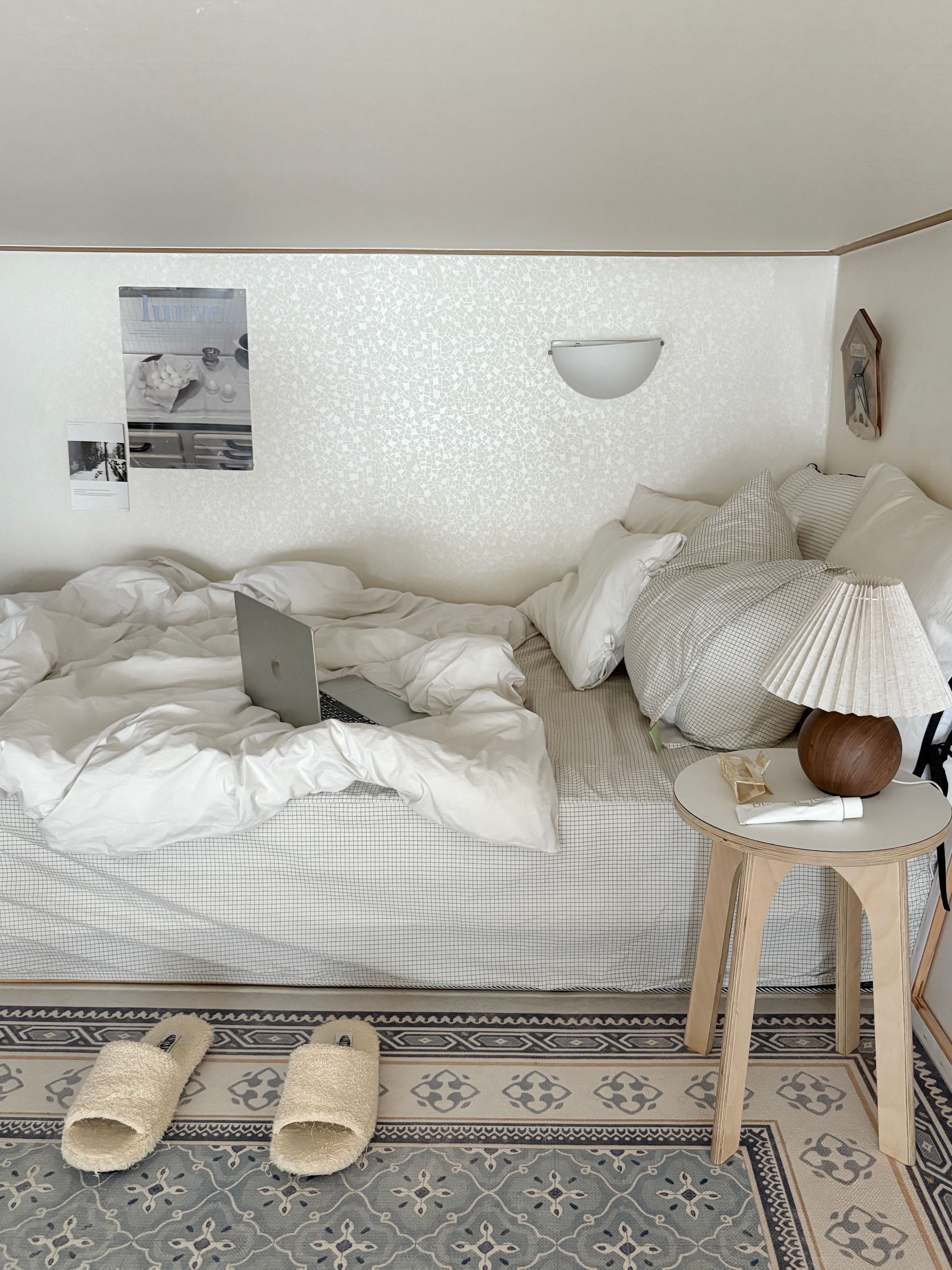 Almond Check Pattern Pure Cotton Duvet Cover & Fitted Sheet user photo