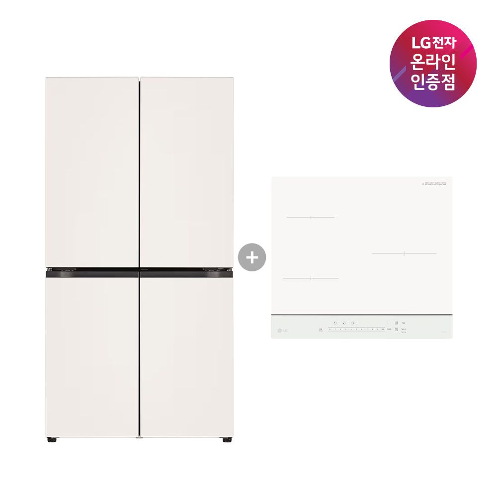 LG전자 LG 오브제컬렉션 냉장고+인덕션 (T876MEE111+BEI3QKHLOE)