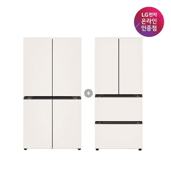 LG 디오스 오브제컬렉션 냉장고+김치톡톡(T876MEE111+Z408MEEF23)