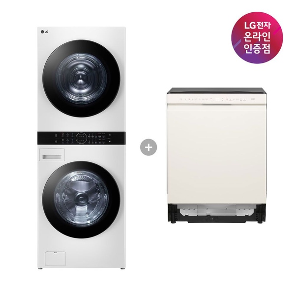 LG 오브제컬렉션 워시타워+식기세척기 (W2421WAMR + DUE5BGL1E)