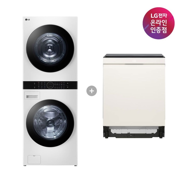 LG 오브제컬렉션 워시타워+식기세척기 (W2421WAMR + DUE6BGL1E)
