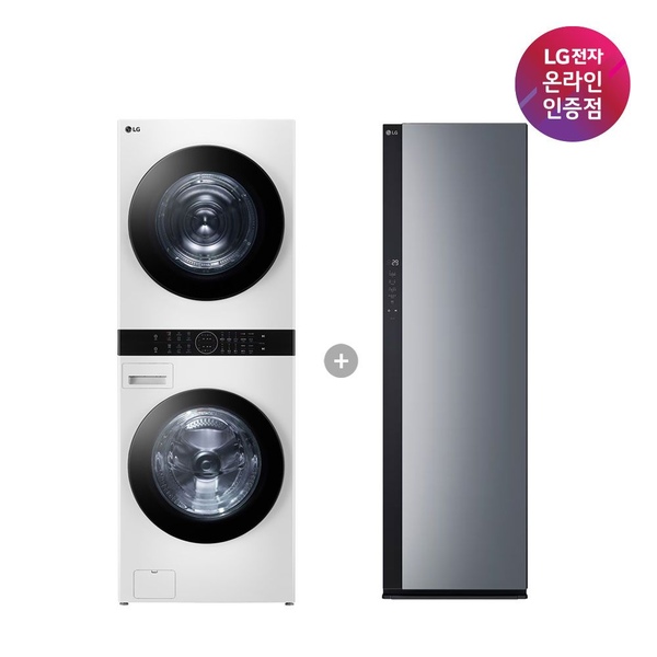 LG 오브제컬렉션 워시타워+스타일러 (W2421WAMR+SC5GMR52S)
