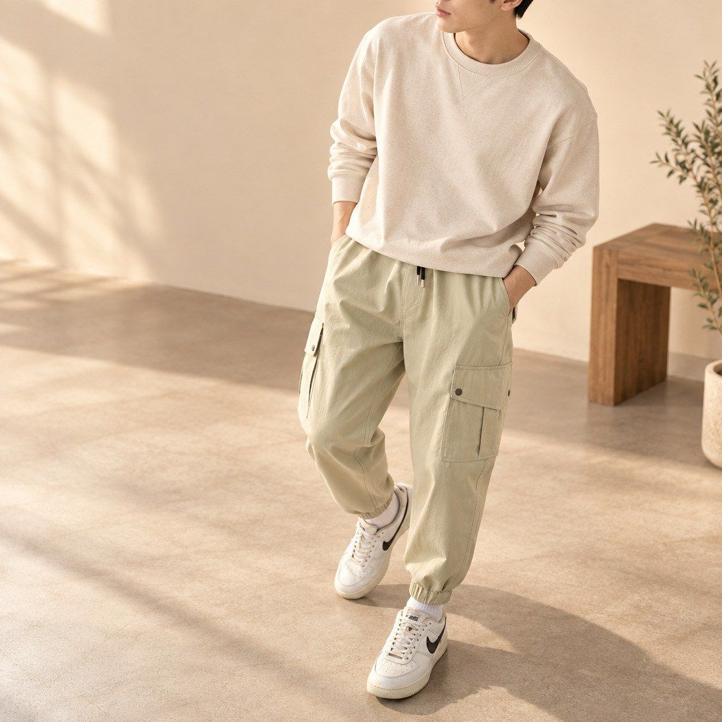 季節 ジョガー パンツ・ズボン カーゴメンズ作業服ビスケットパンツ・ズボン コットンメンズロングパンツ・ズボン 男パンツ・ズボン デイリーパンツ・ズボン ルーズフィットパンツ・ズボン