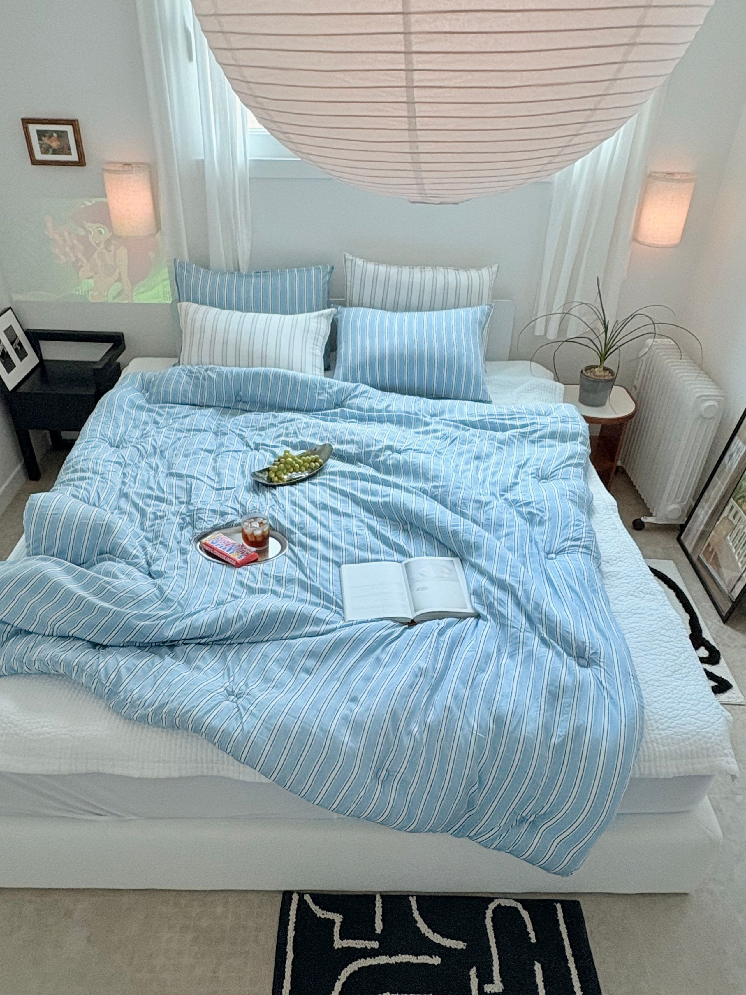 Modal Stripe Comforter & Pillow Set (Corn-Fiber Fill) user photo