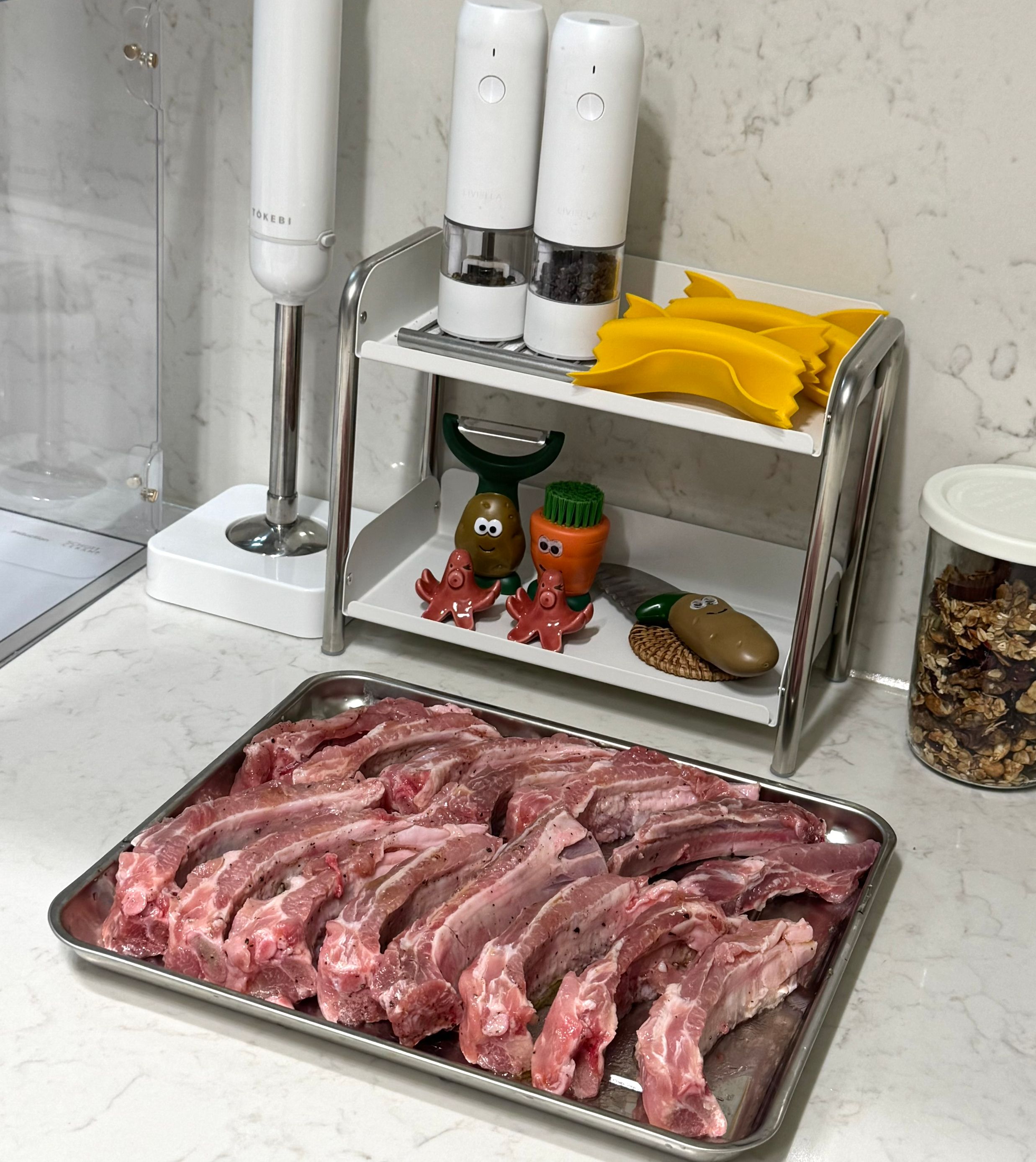 Elle Stainless Steel 2-Tier Kitchen Storage Rack user photo
