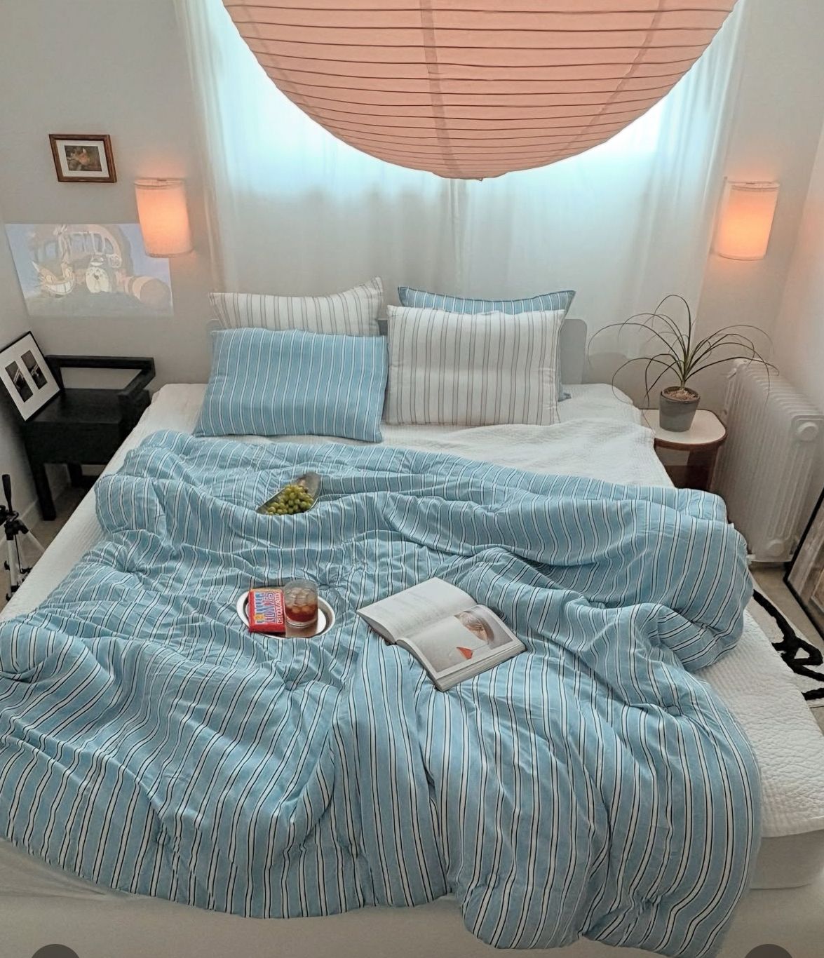 Modal Stripe Comforter & Pillow Set (Corn-Fiber Fill) user photo