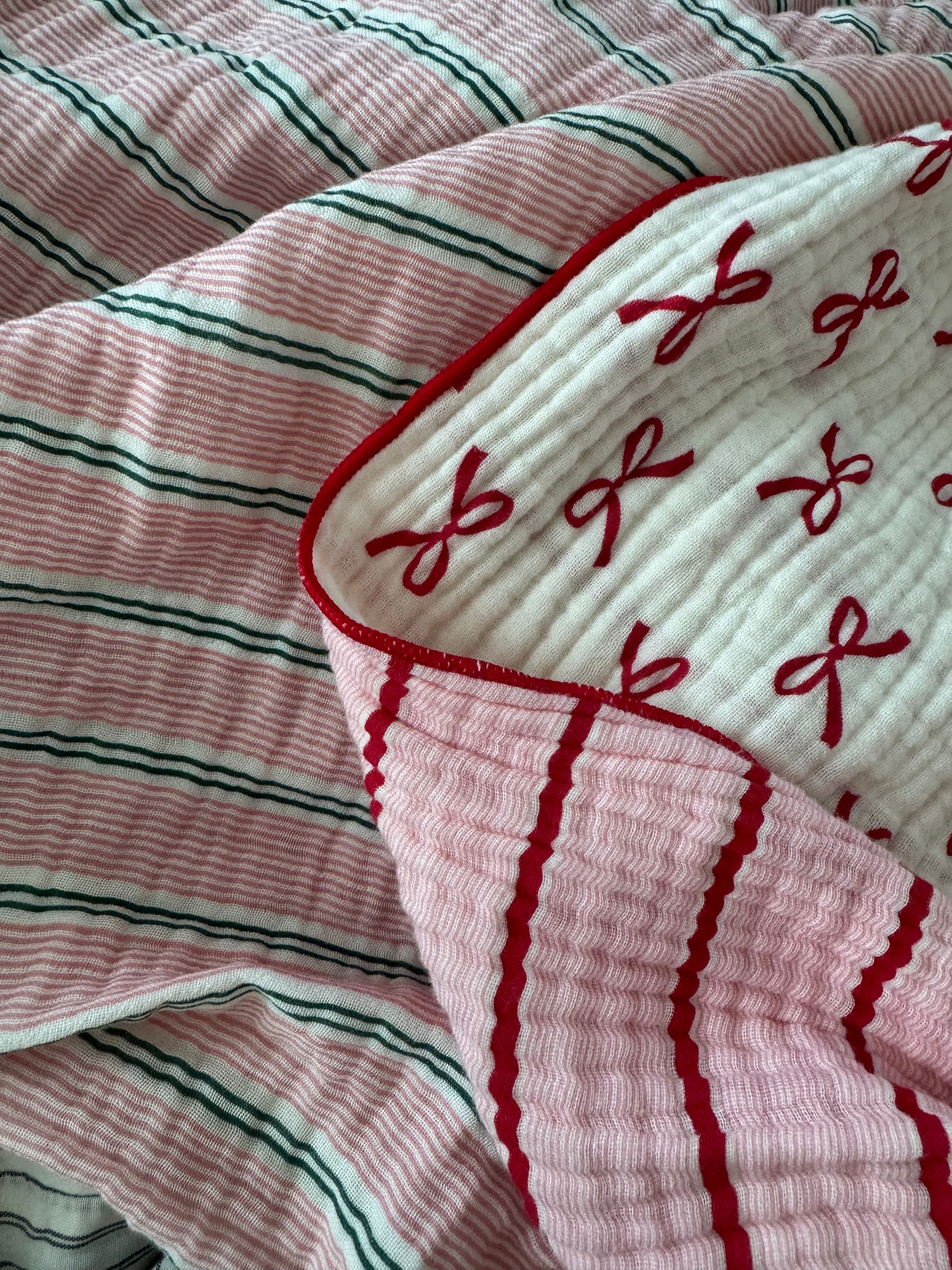 Stripe Triple-Layer Gauze Blanket user photo