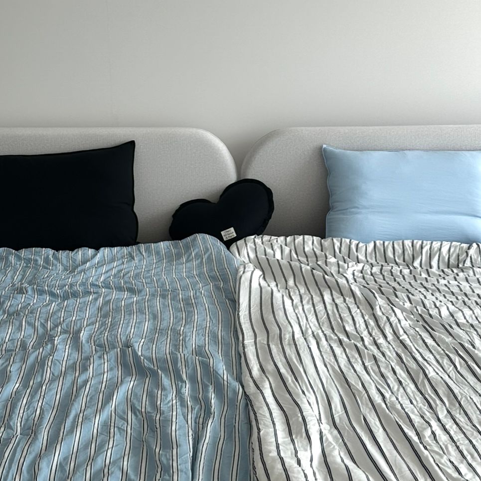 Modal Stripe Comforter & Pillow Set (Corn-Fiber Fill) user photo