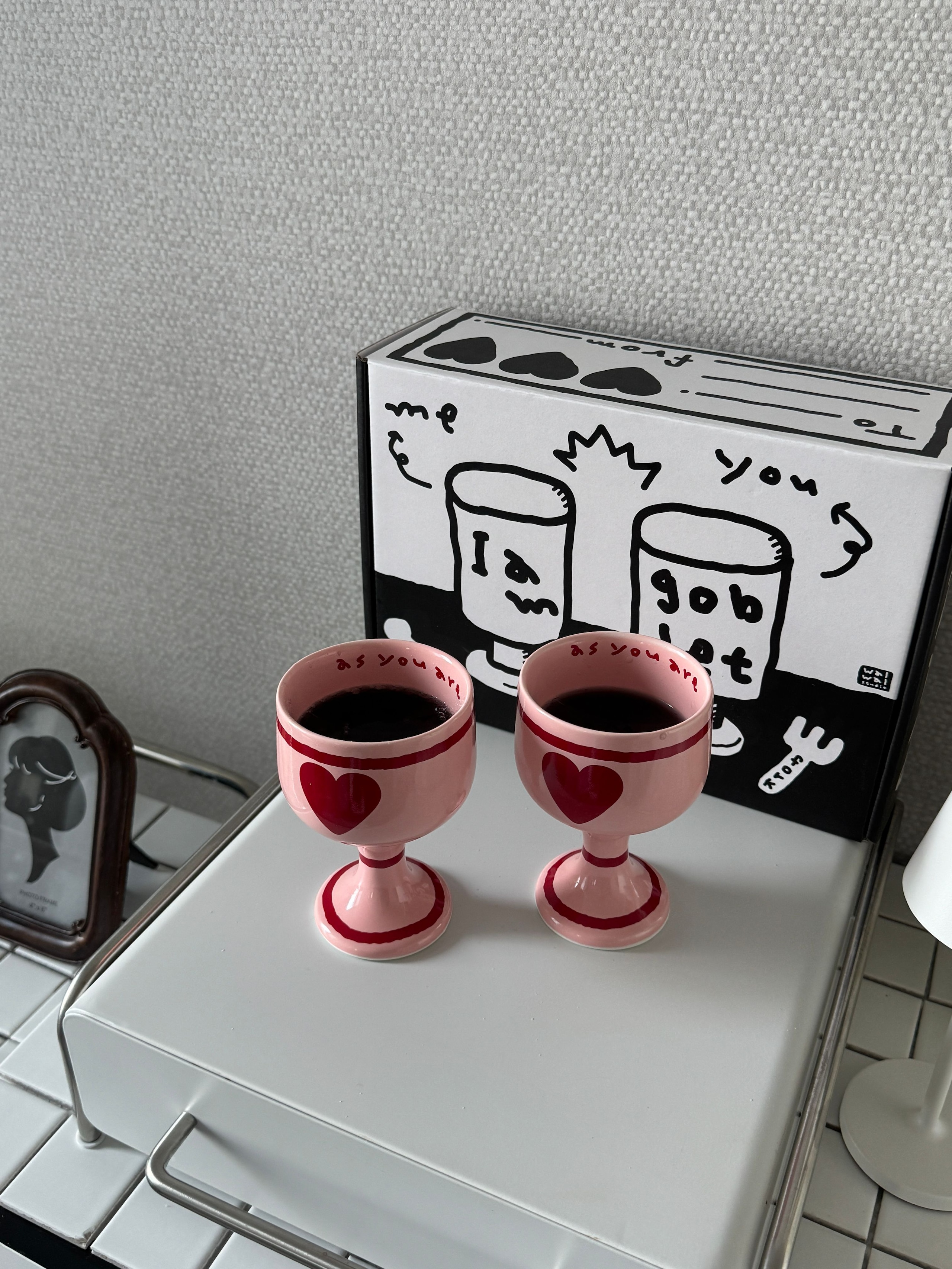 Pink Edition Ceramic Heart Mini Wine Glass user photo
