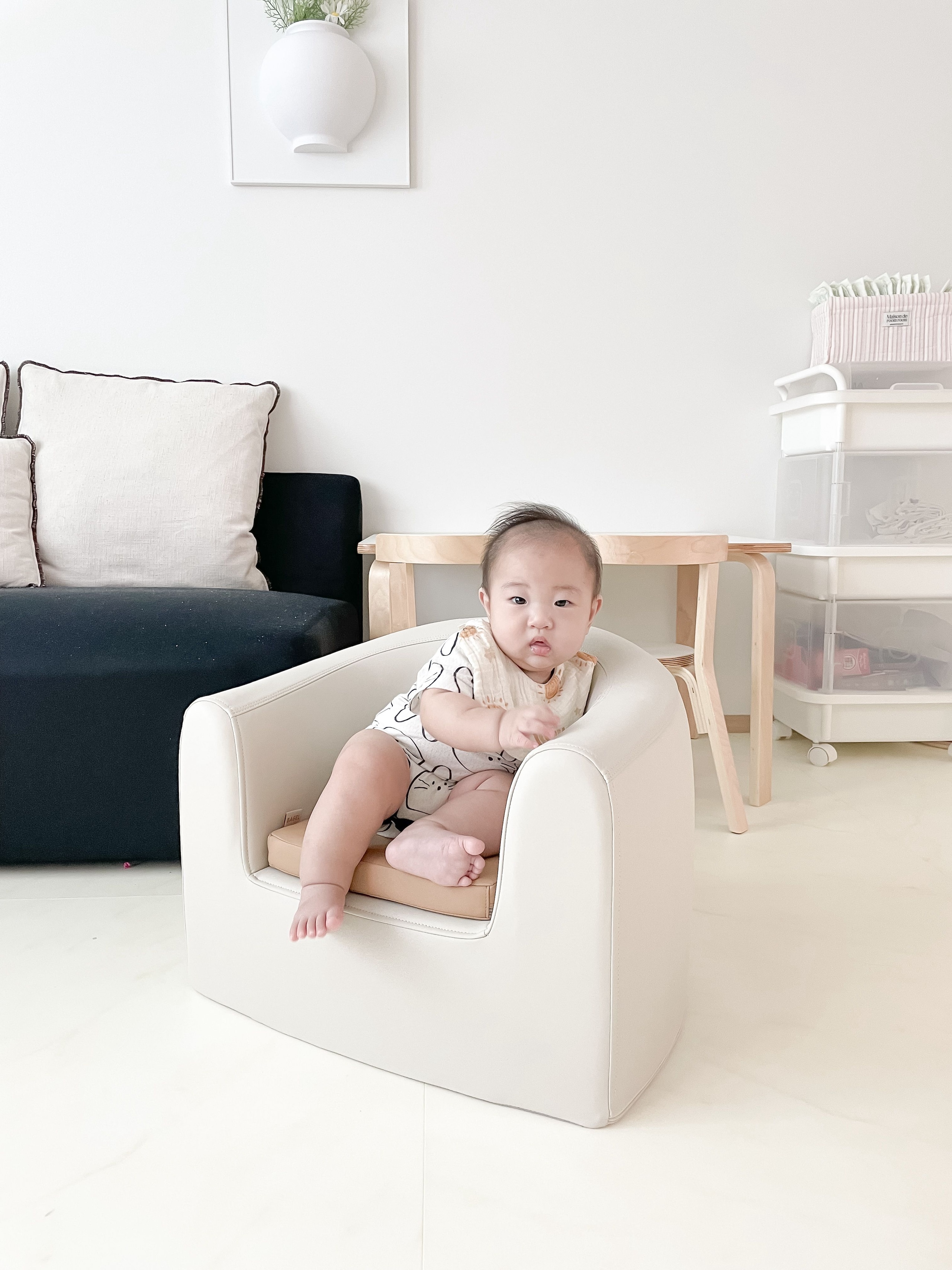 Striped Quilted Storage Basket user photo