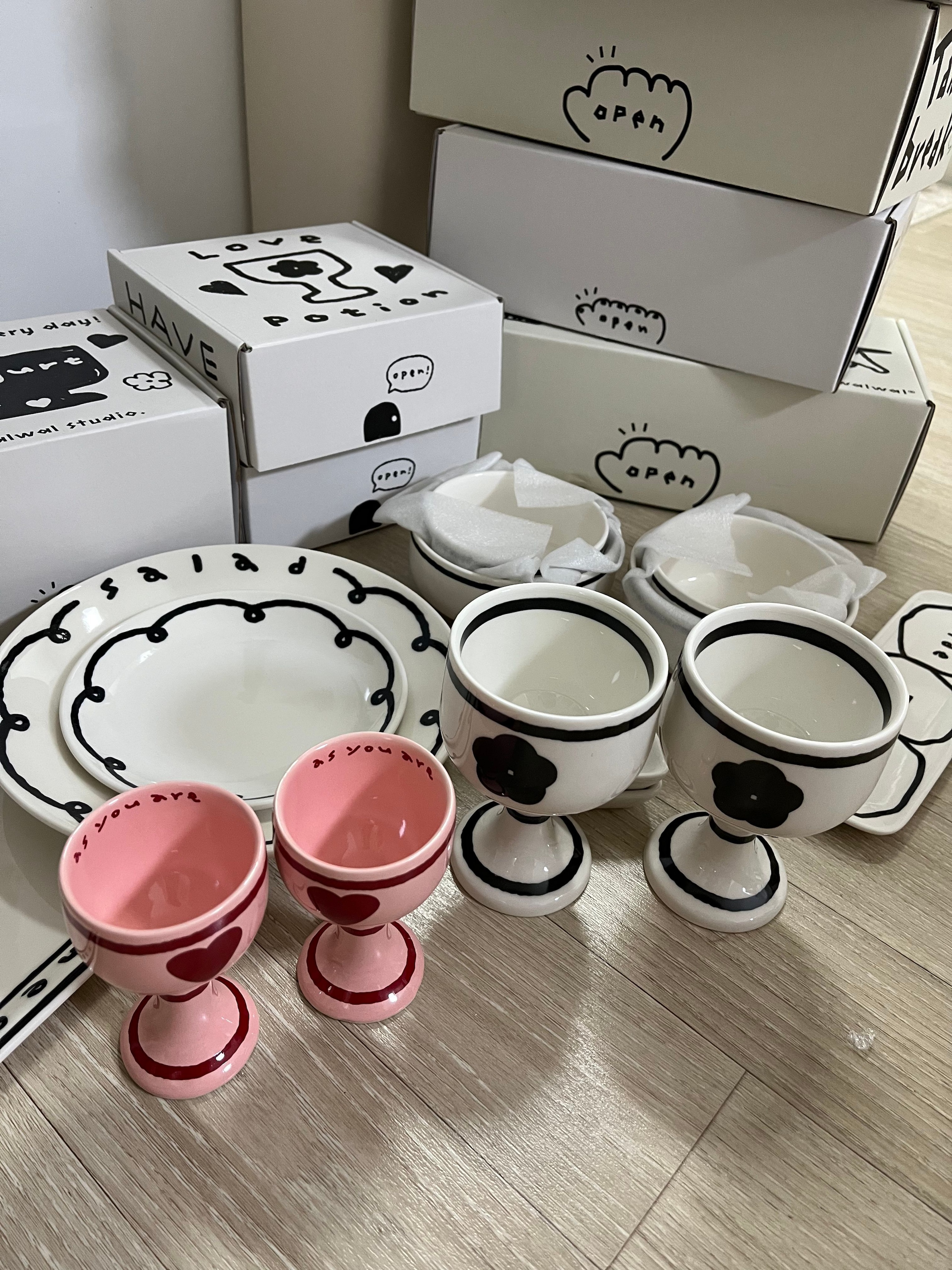 Pink Edition Ceramic Heart Mini Wine Glass user photo
