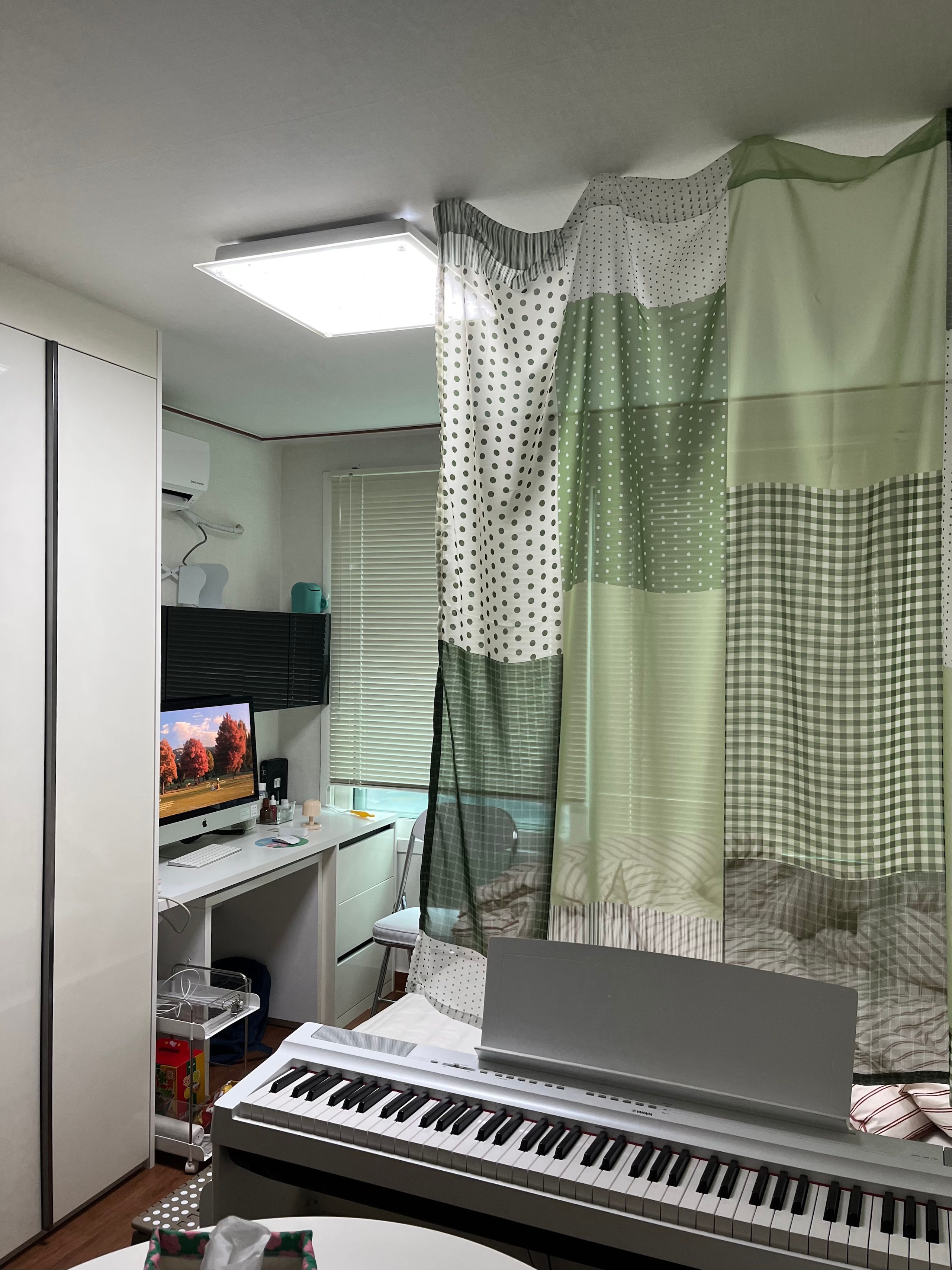 Retro Patchwork Chiffon Door Curtain user photo