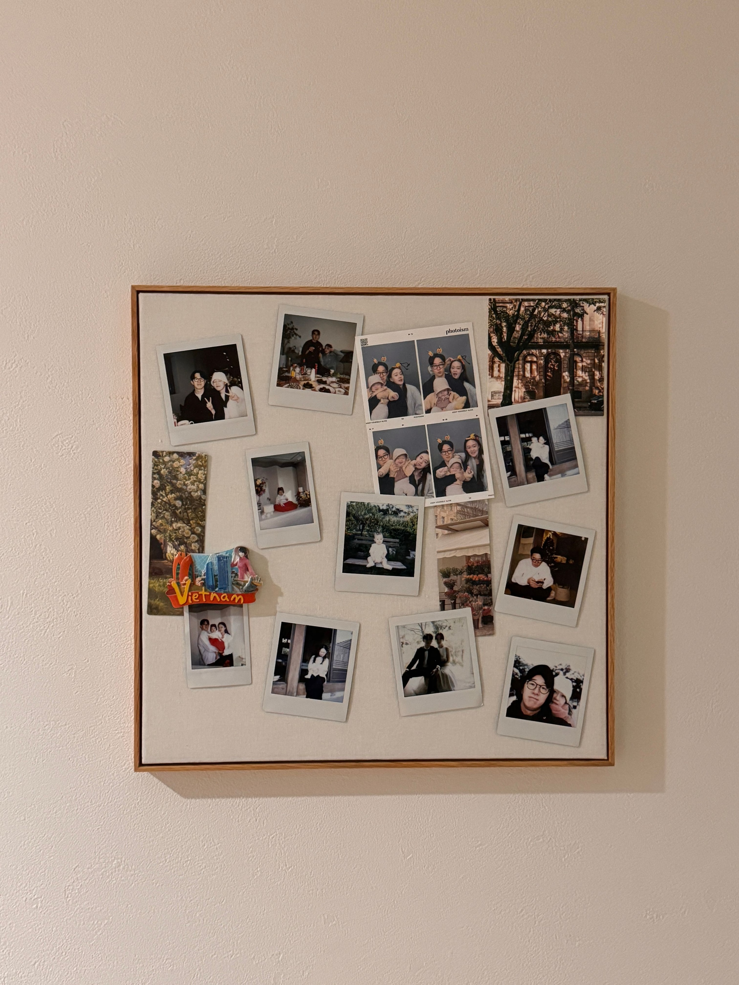 Wood-Framed Linen Magnetic Board user photo
