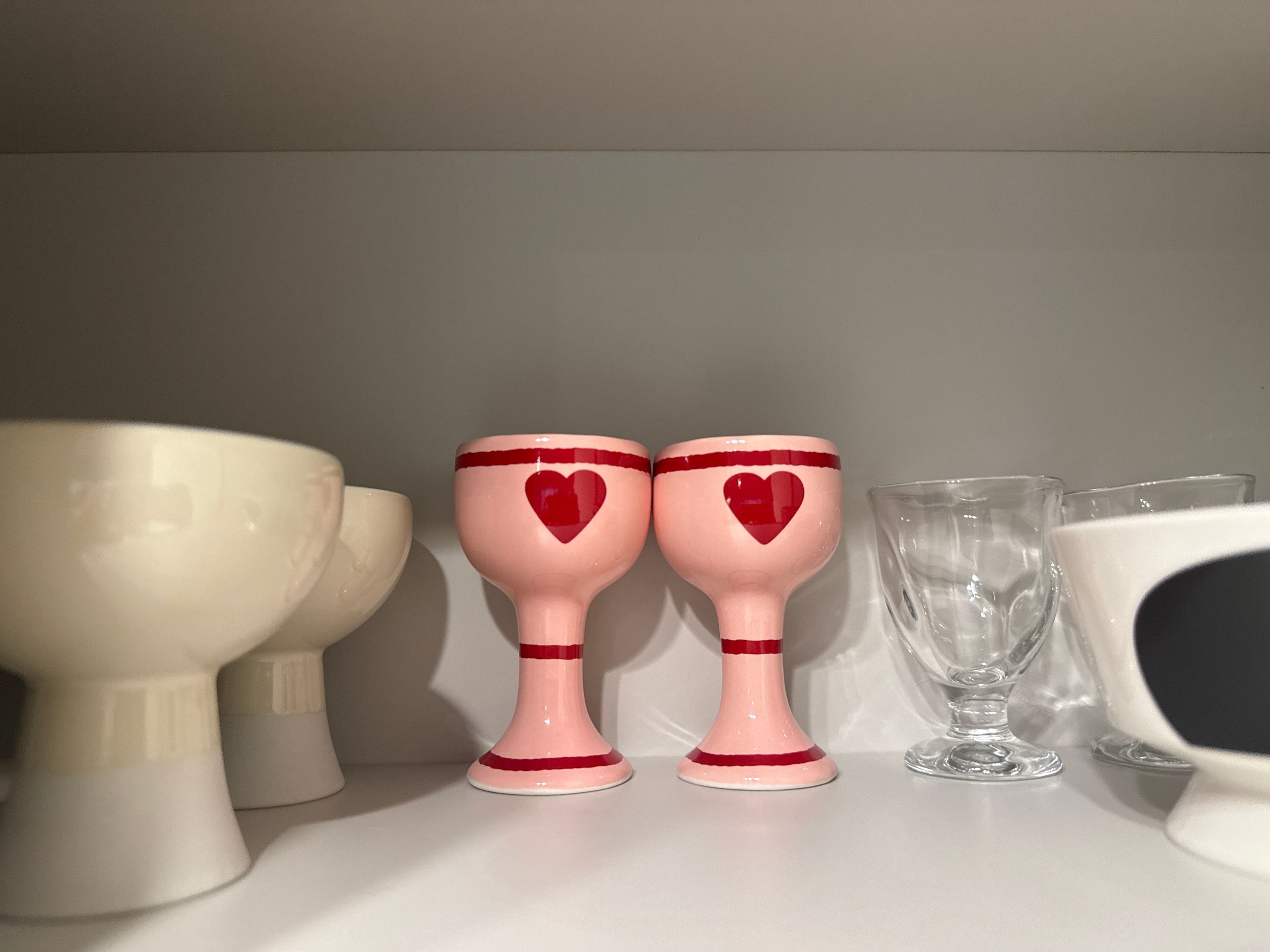 Pink Edition Ceramic Heart Mini Wine Glass user photo