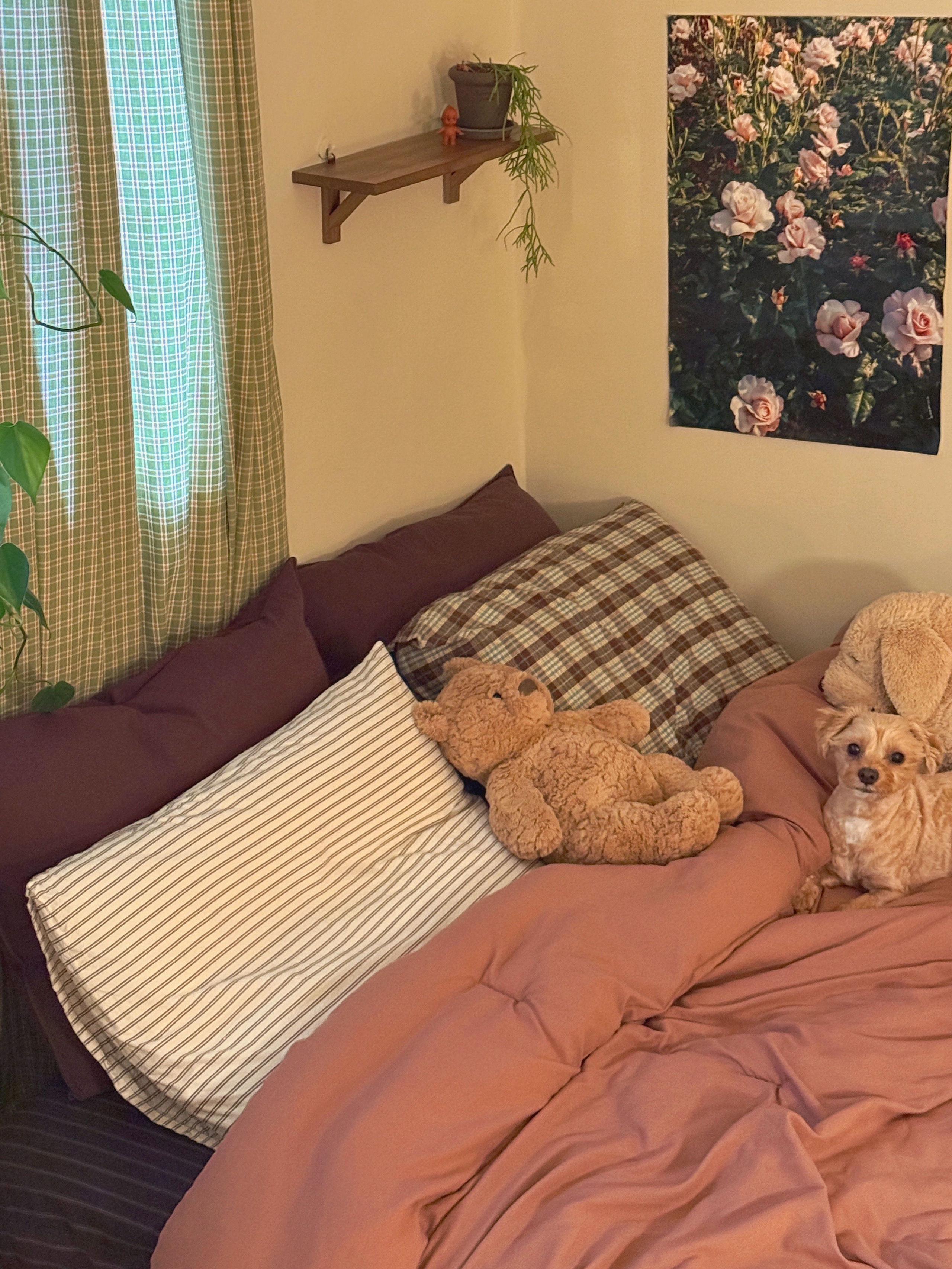 Mocha Brown Plaid Pillow Cover user photo