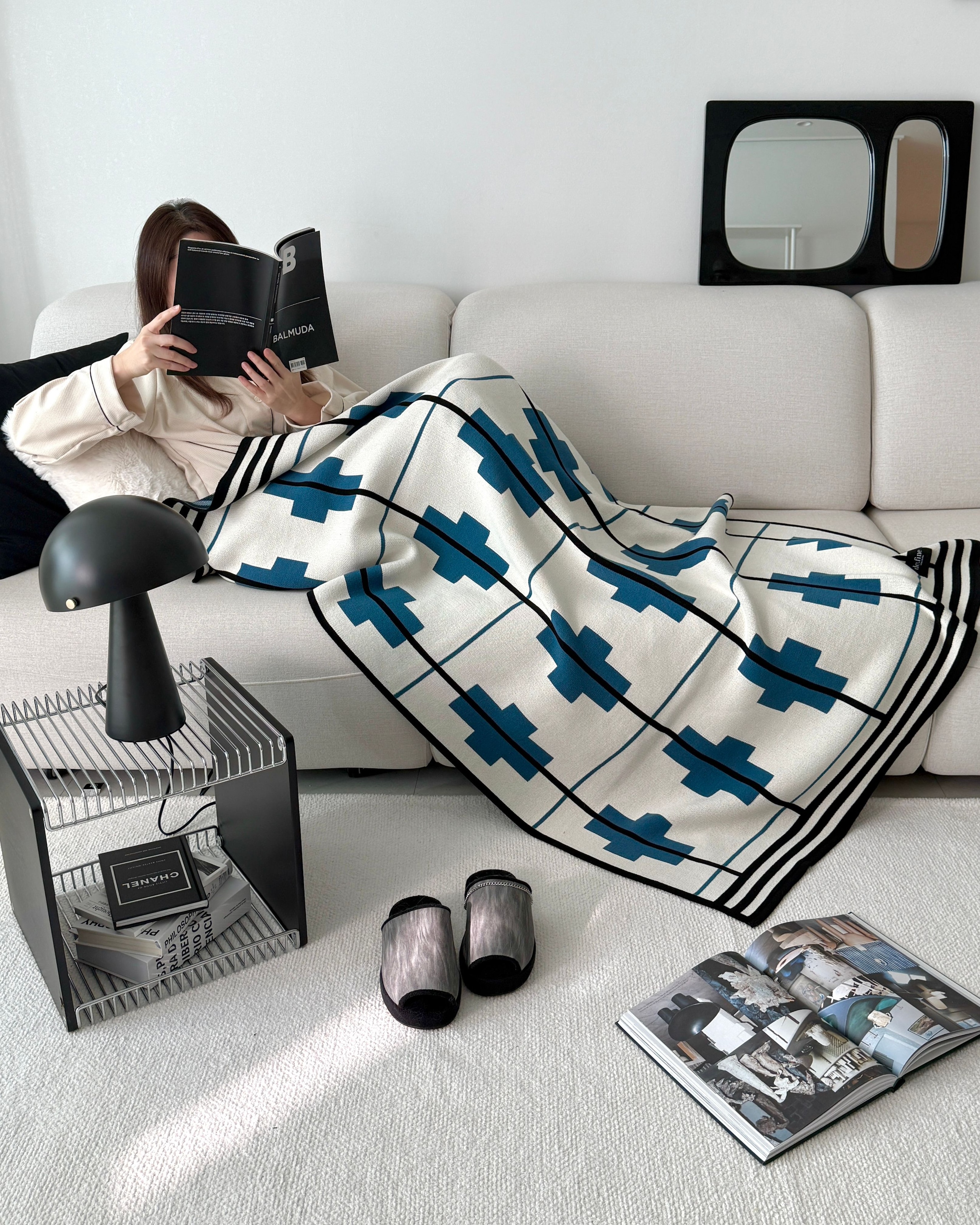 Wire Cube Side Table with Wood Top user photo