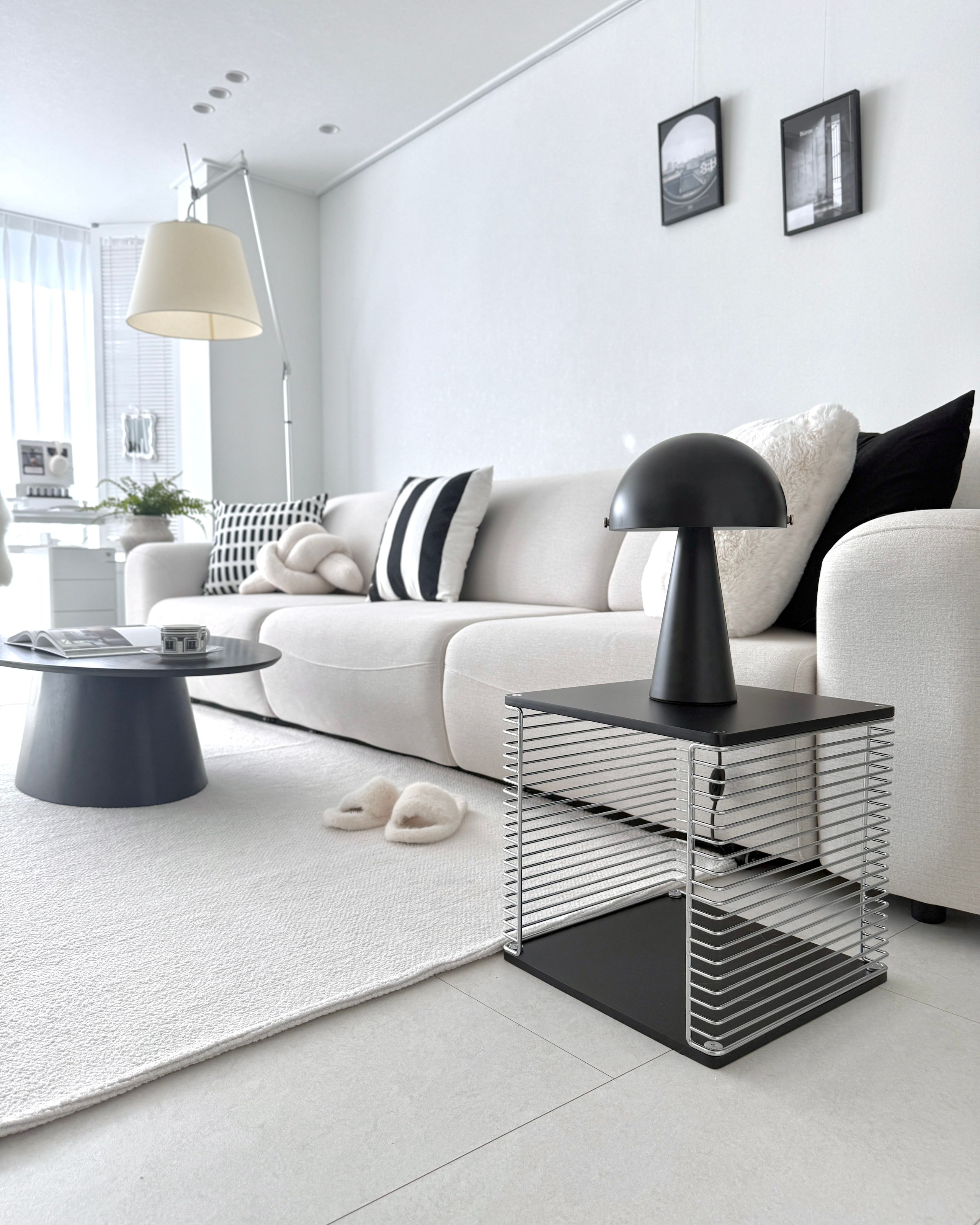 Wire Cube Side Table with Wood Top user photo