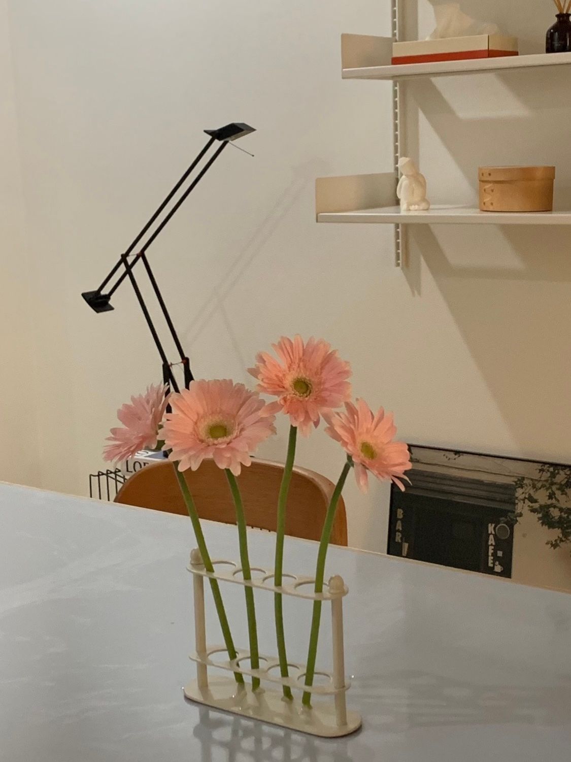 Wire Cube Side Table with Wood Top user photo