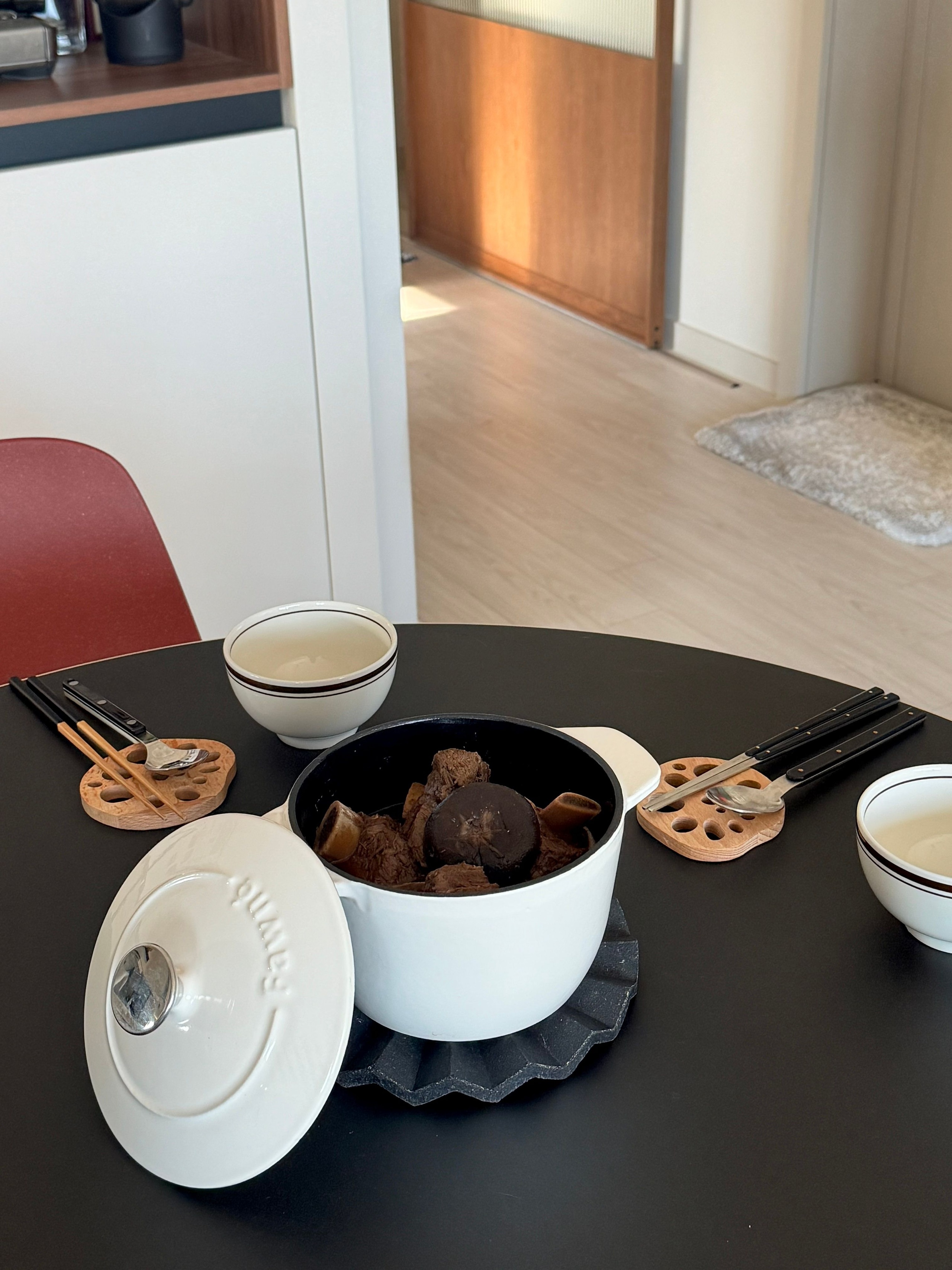 Wood Lotus Root Spoon Rest & Coaster Set (2-Piece) user photo