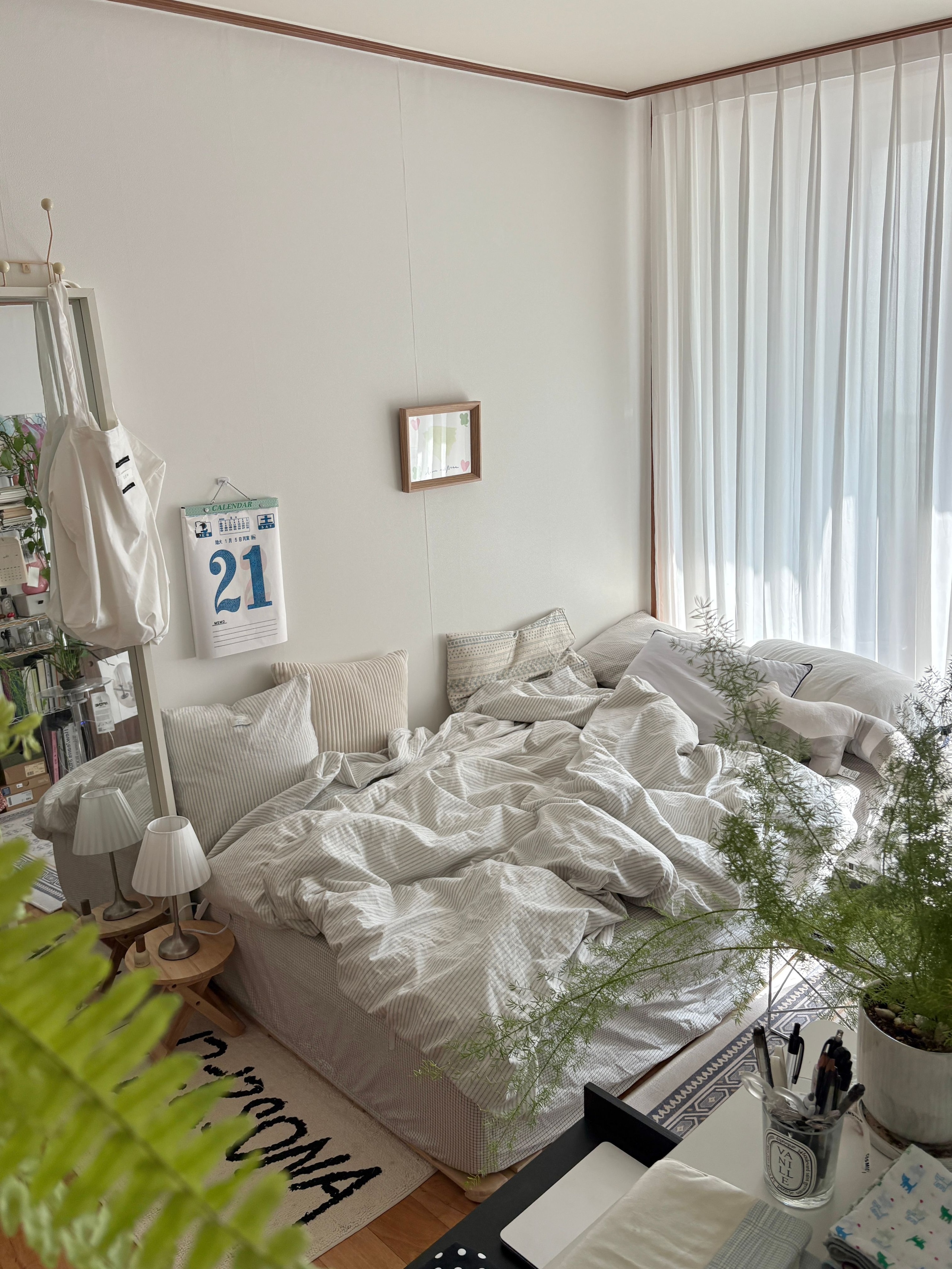 Almond Check Pattern Pure Cotton Duvet Cover & Fitted Sheet user photo