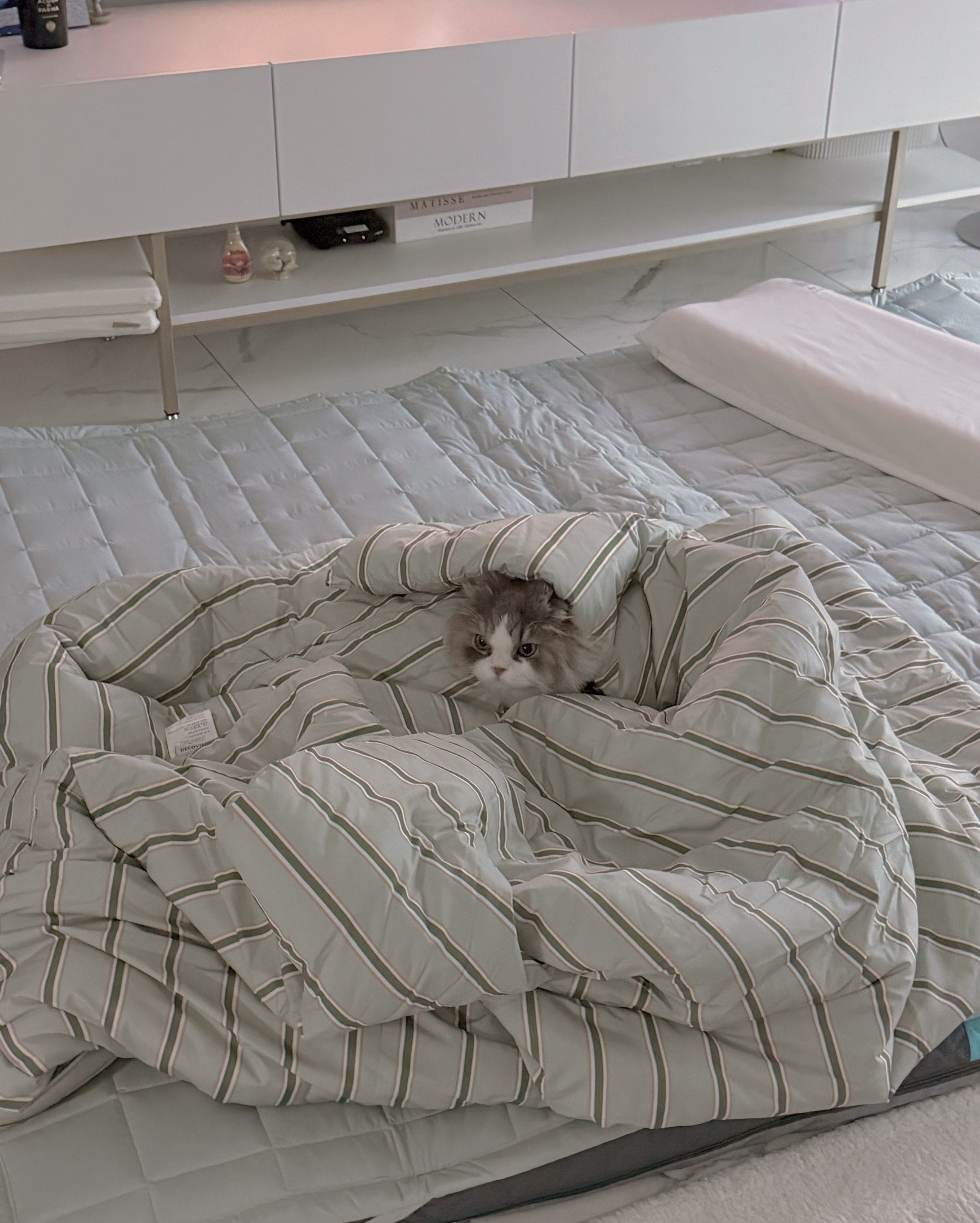 Self-Warming Stripe Comforter Set user photo