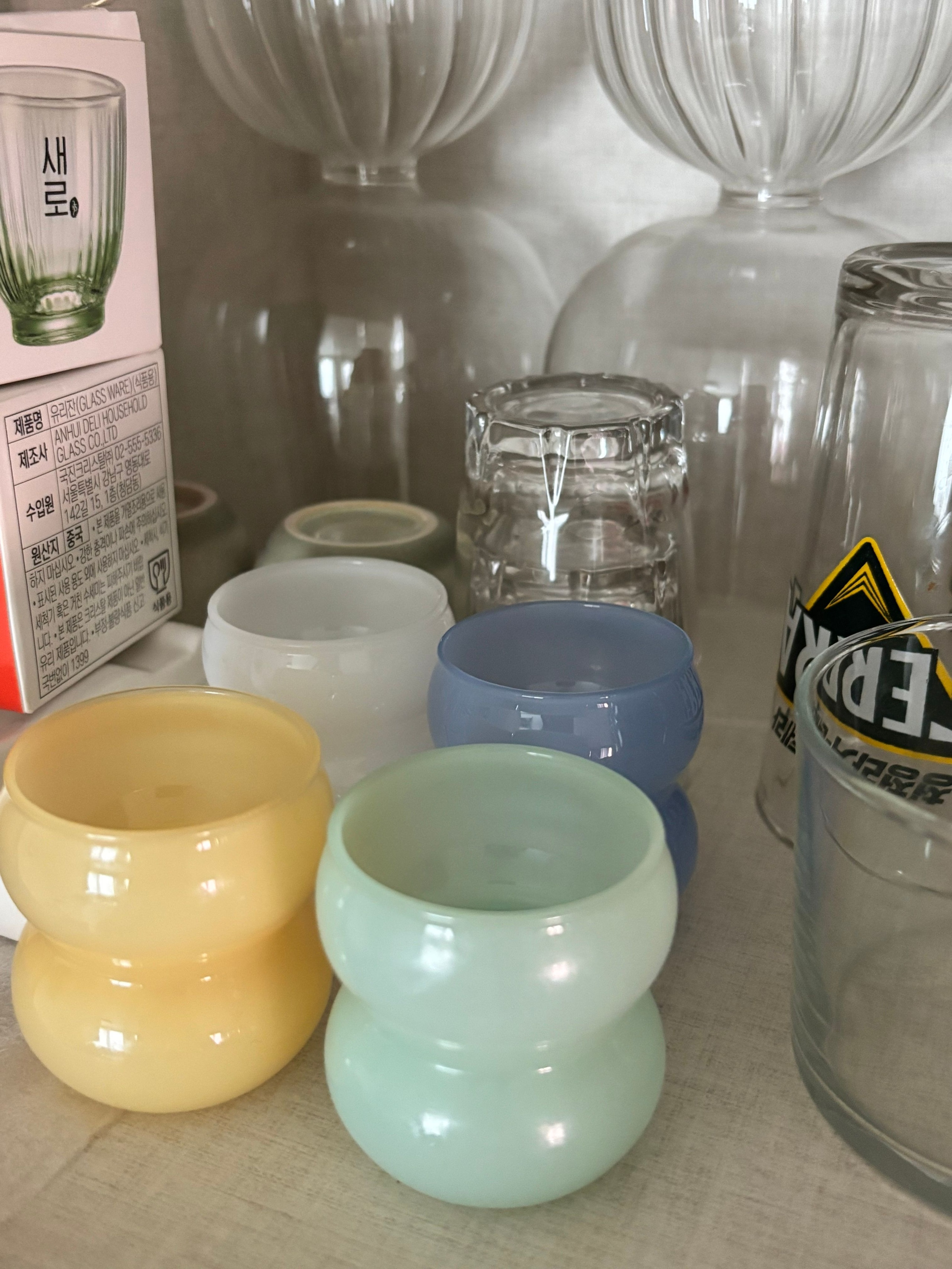 Newtige Milk Glass Soju & Sake Cup Set (4-Piece) user photo