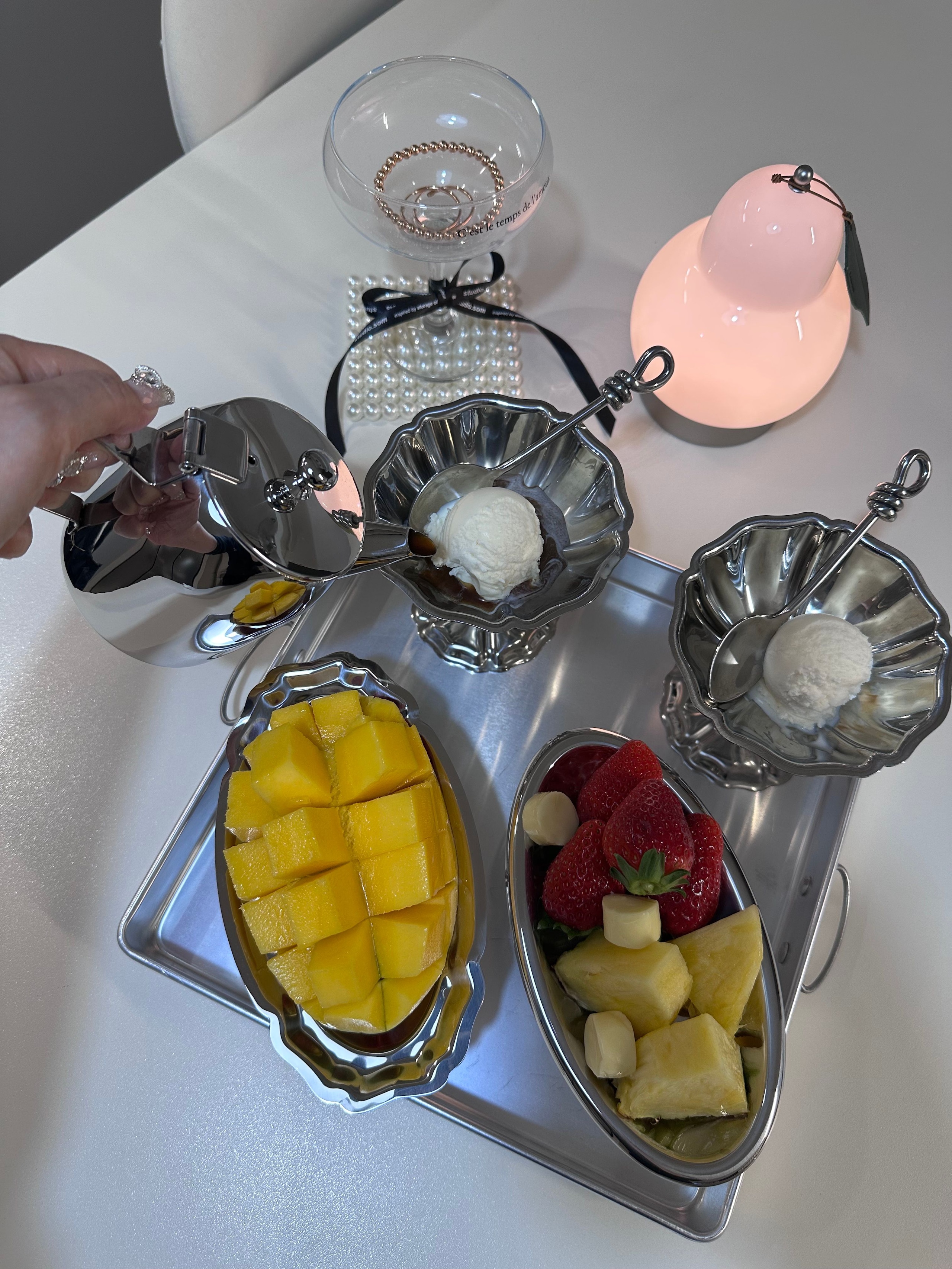Stainless Steel Dessert Stand Plate user photo