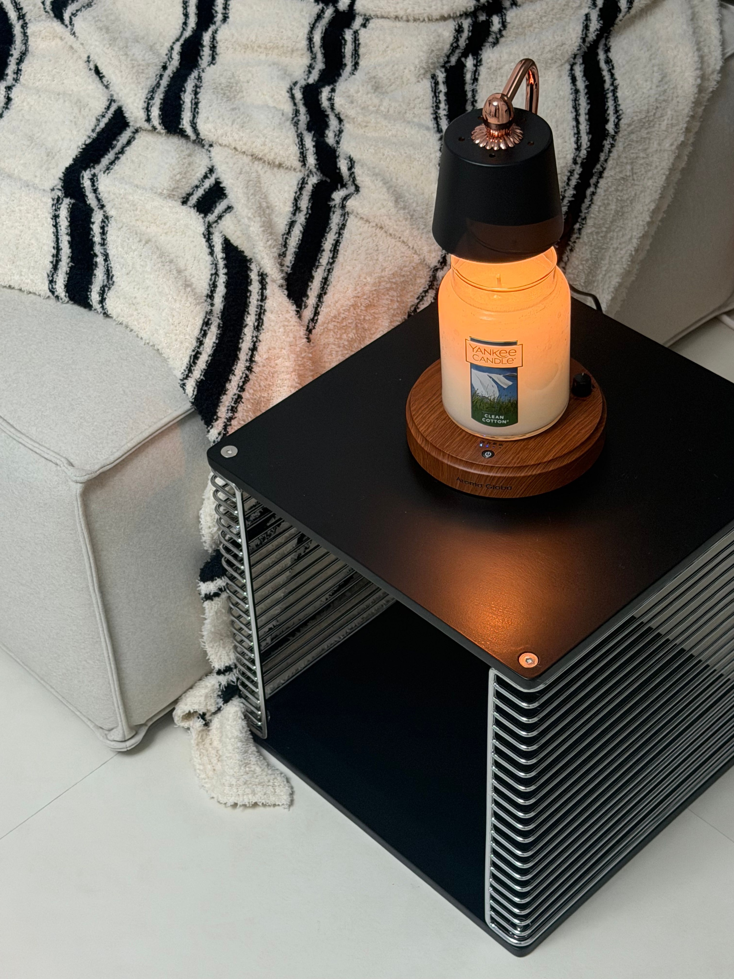 Wire Cube Side Table with Wood Top user photo