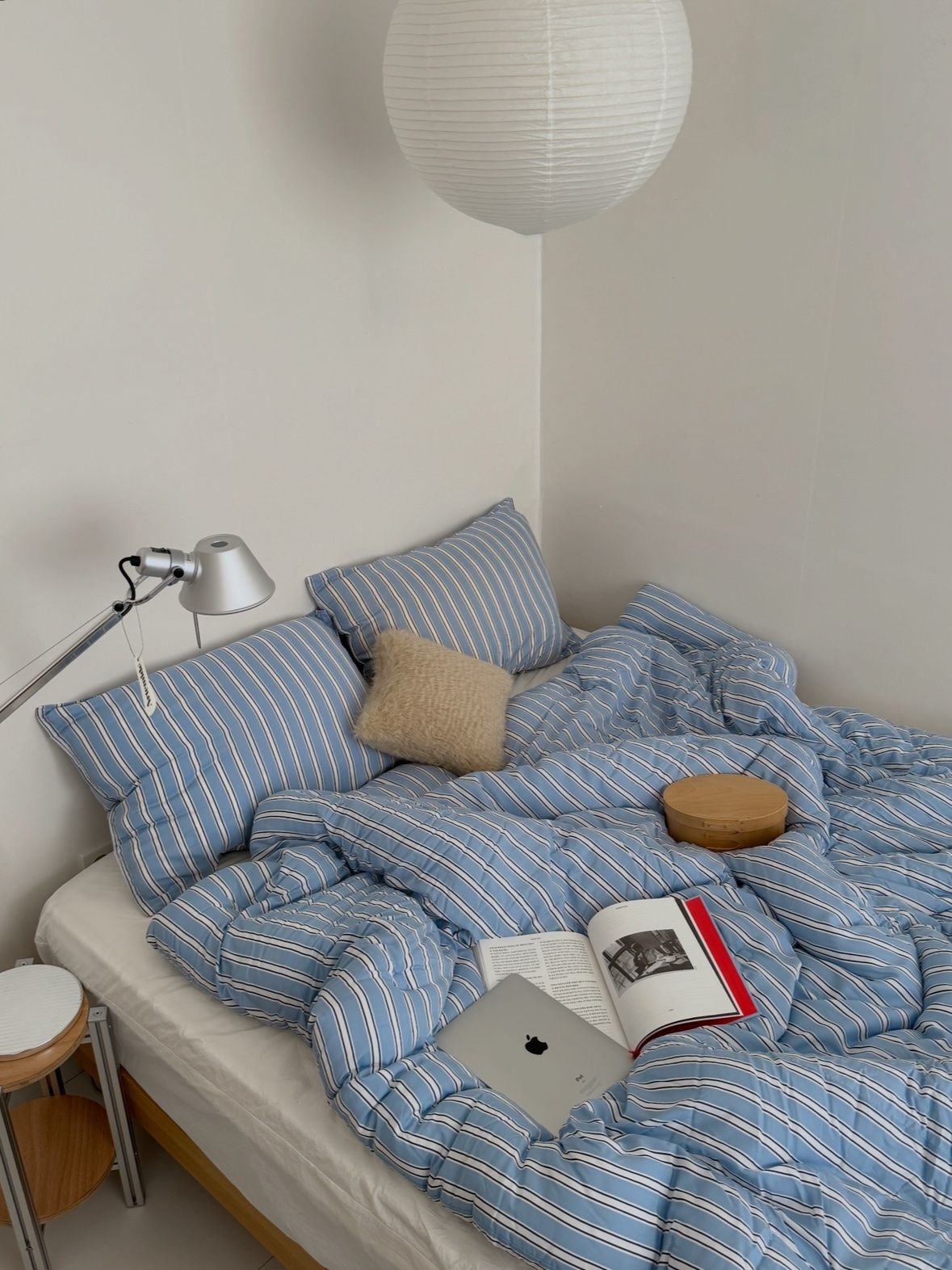 Modal Stripe Comforter & Pillow Set (Corn-Fiber Fill) user photo