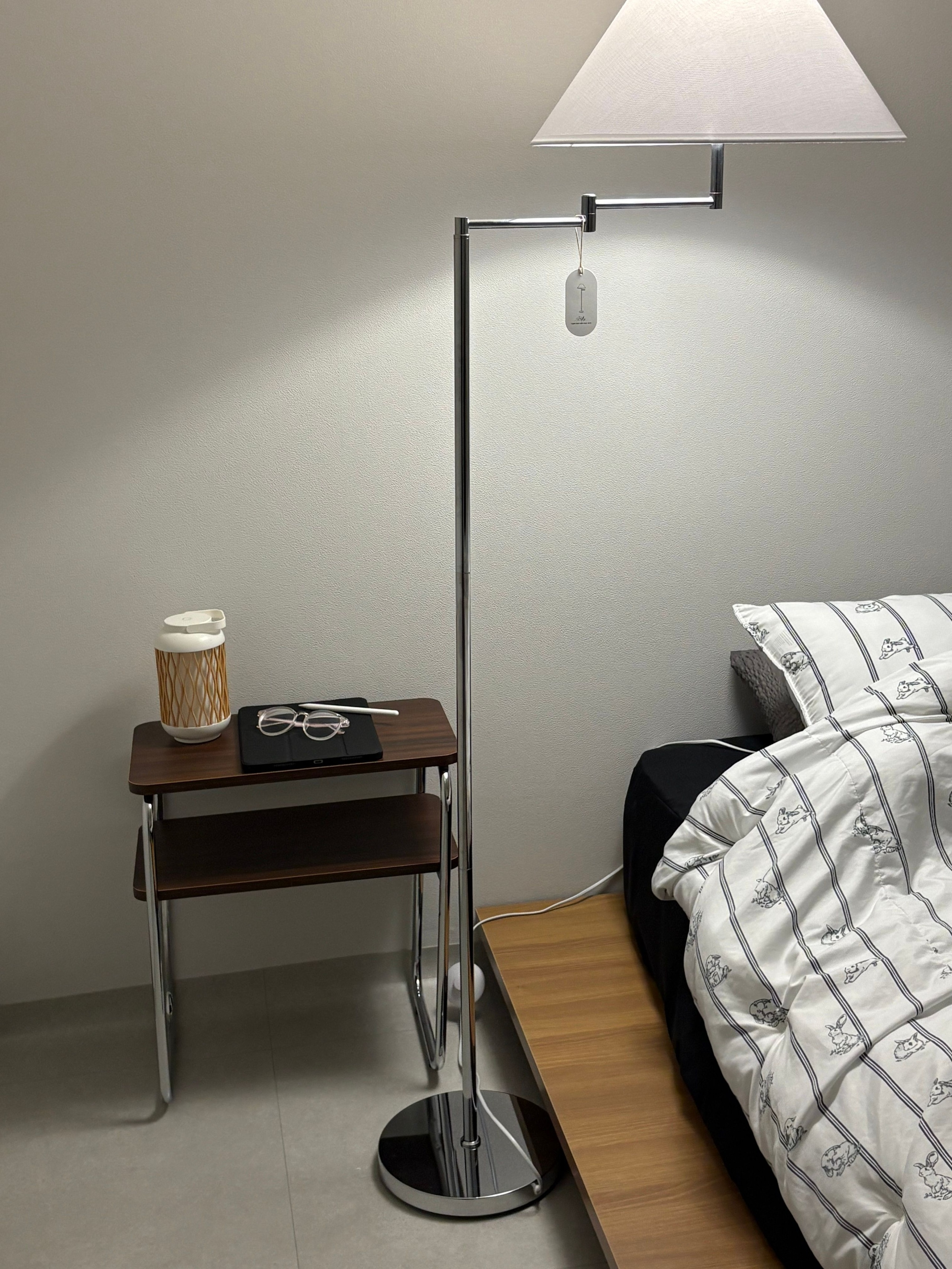 Mid-Century Wood & Chrome Side Table user photo