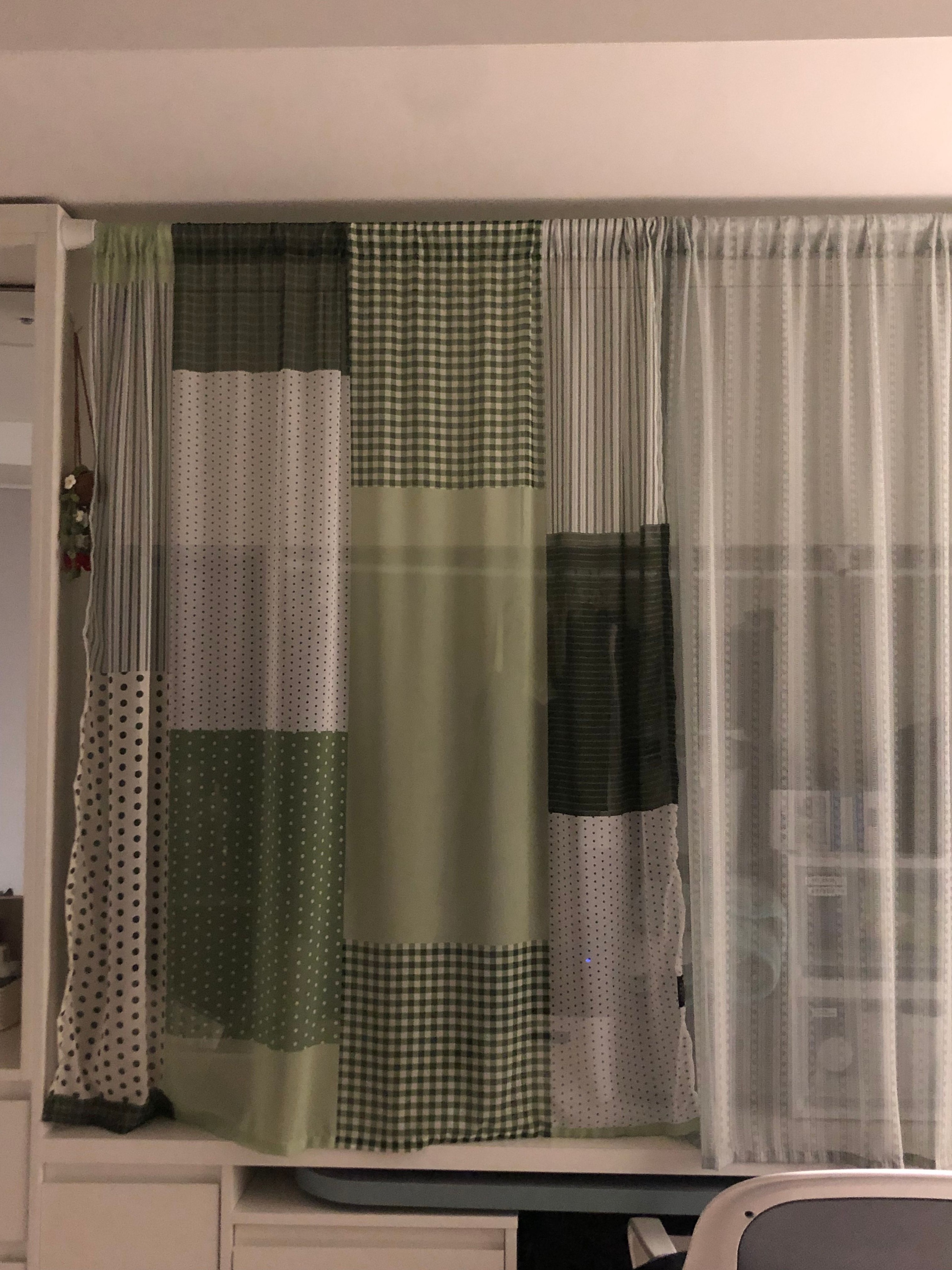 Retro Patchwork Chiffon Door Curtain user photo