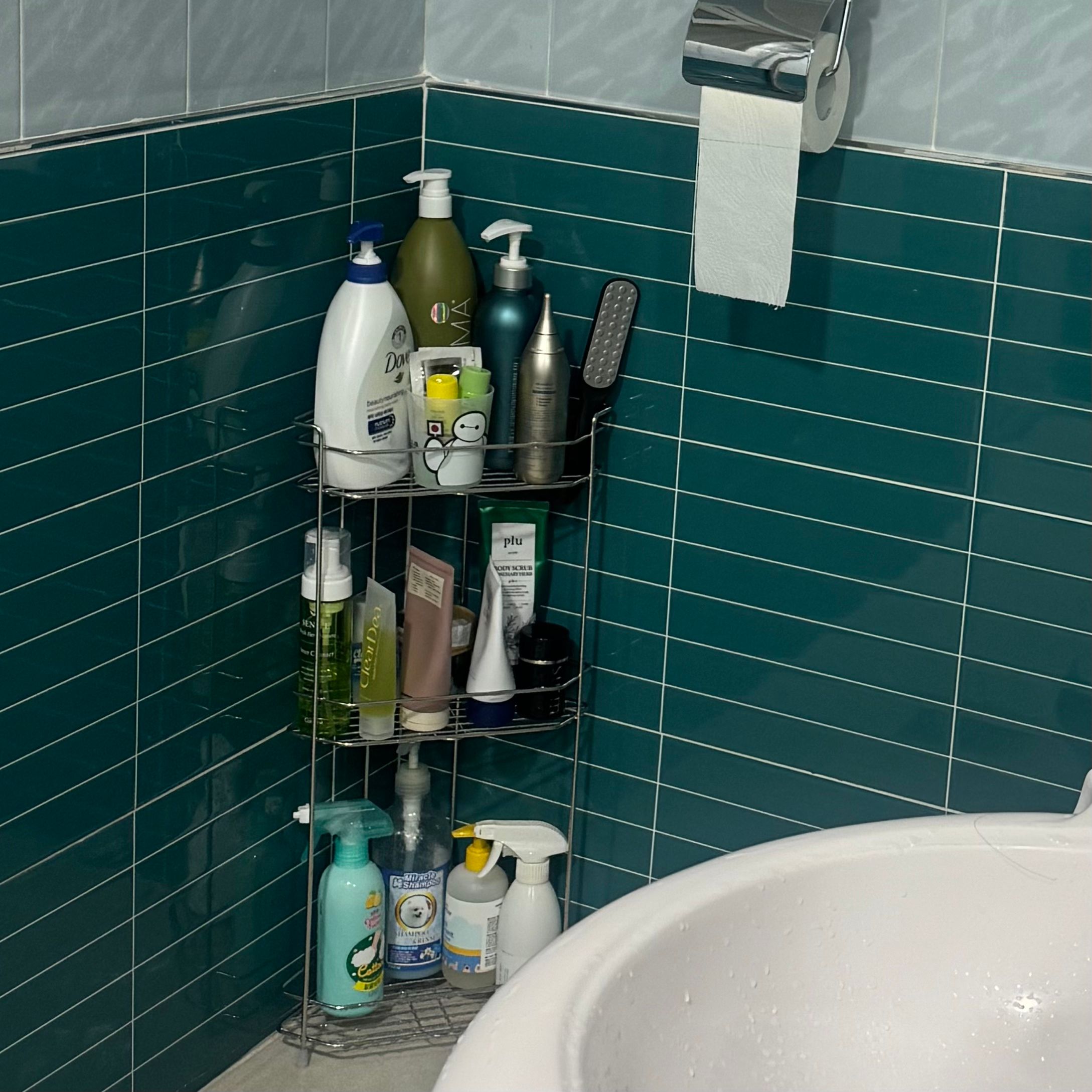 3-Tier Stainless Steel Bathroom Corner Shelf user photo