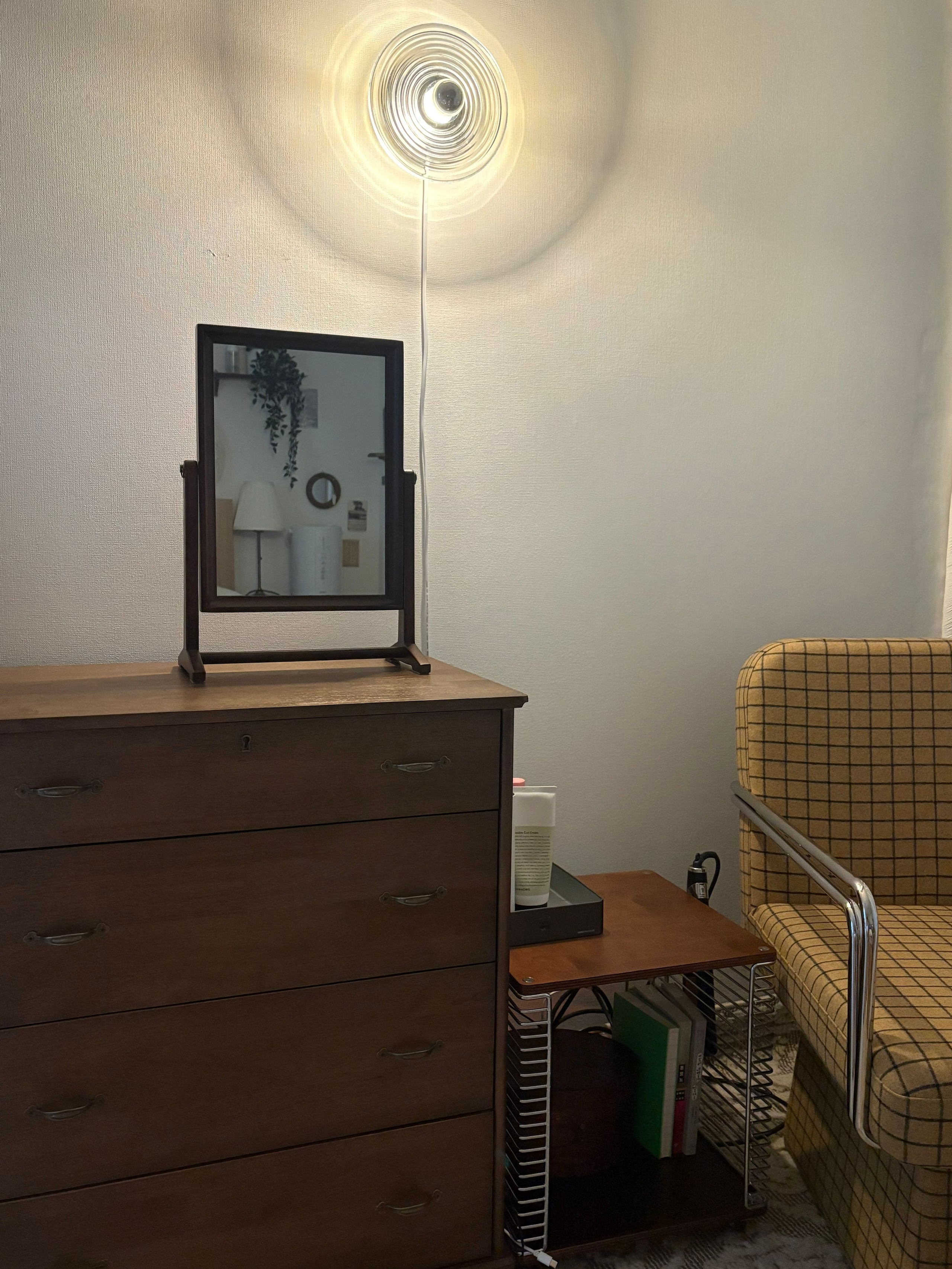 Wire Cube Side Table with Wood Top user photo