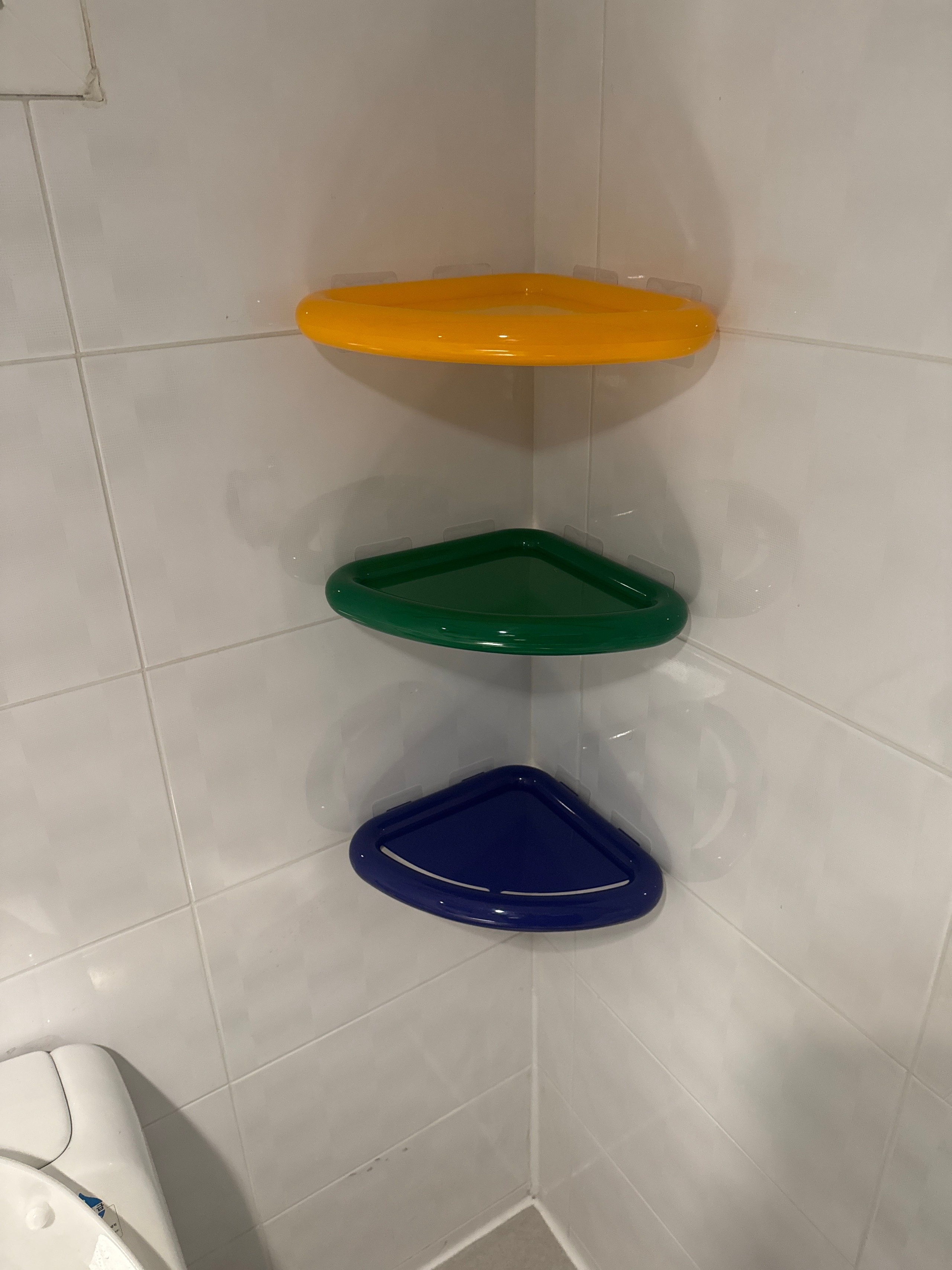 No-Drill Colorful Corner Shelf user photo