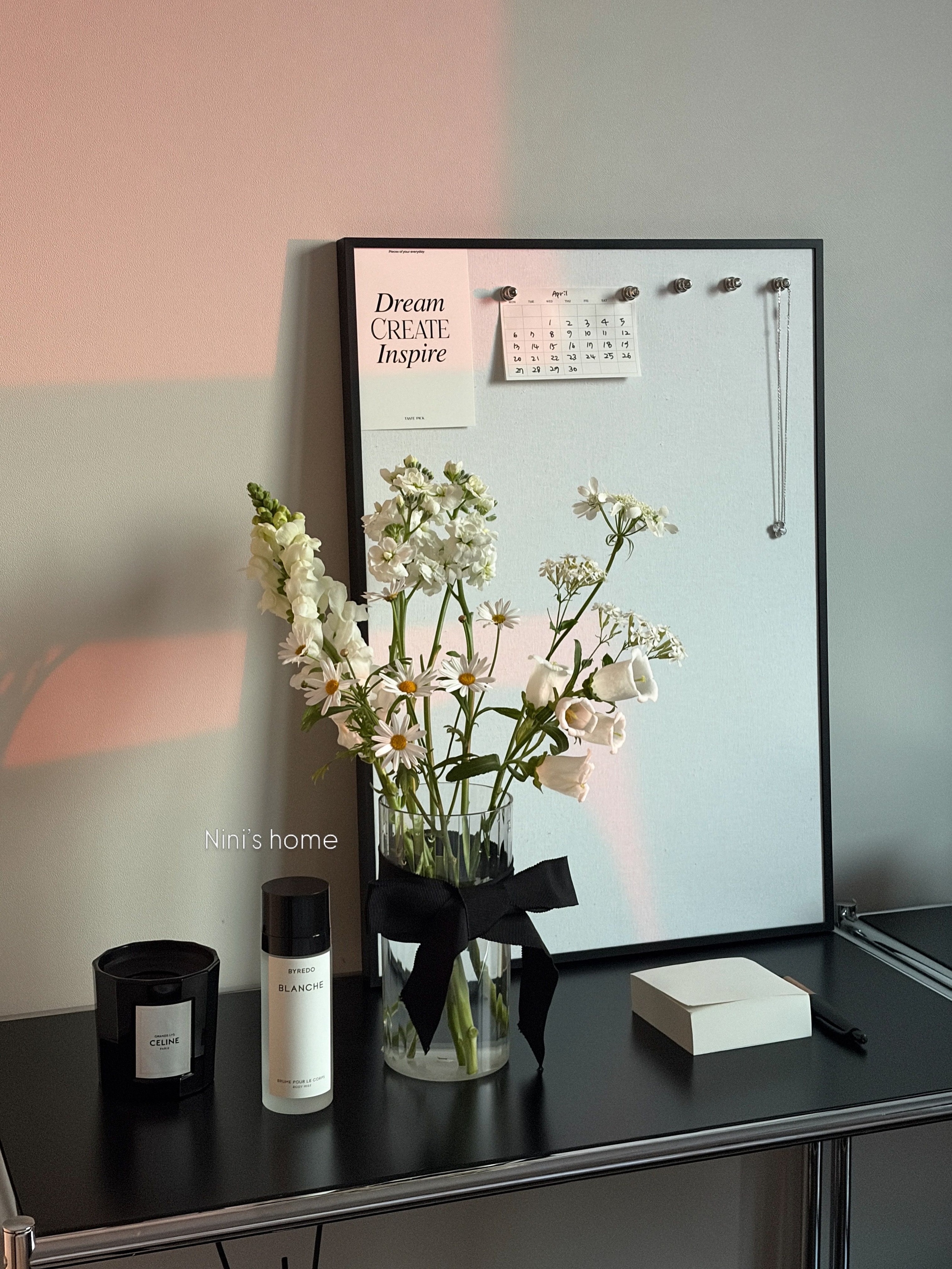 Wood-Framed Linen Magnetic Board user photo