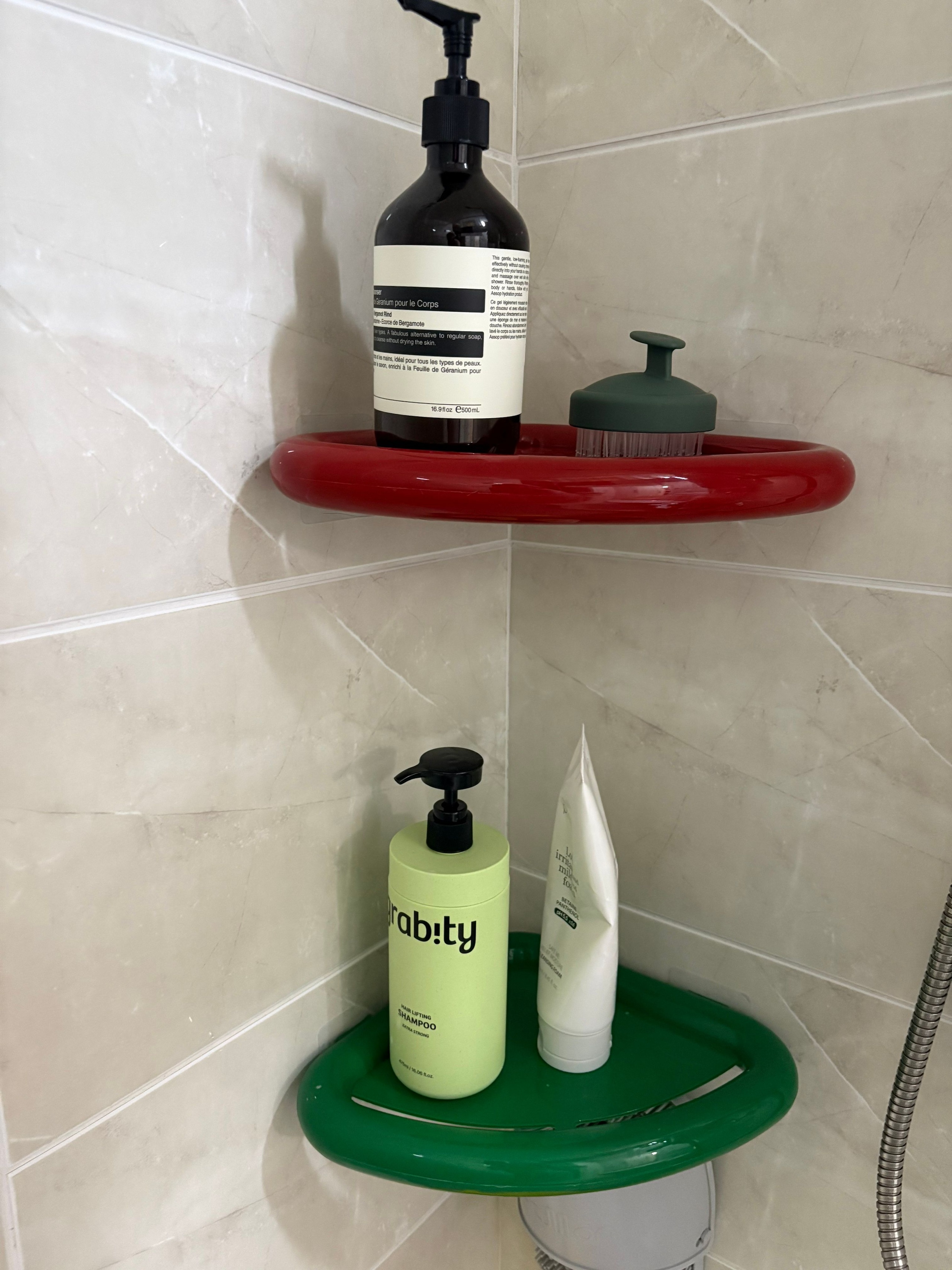 No-Drill Colorful Corner Shelf user photo