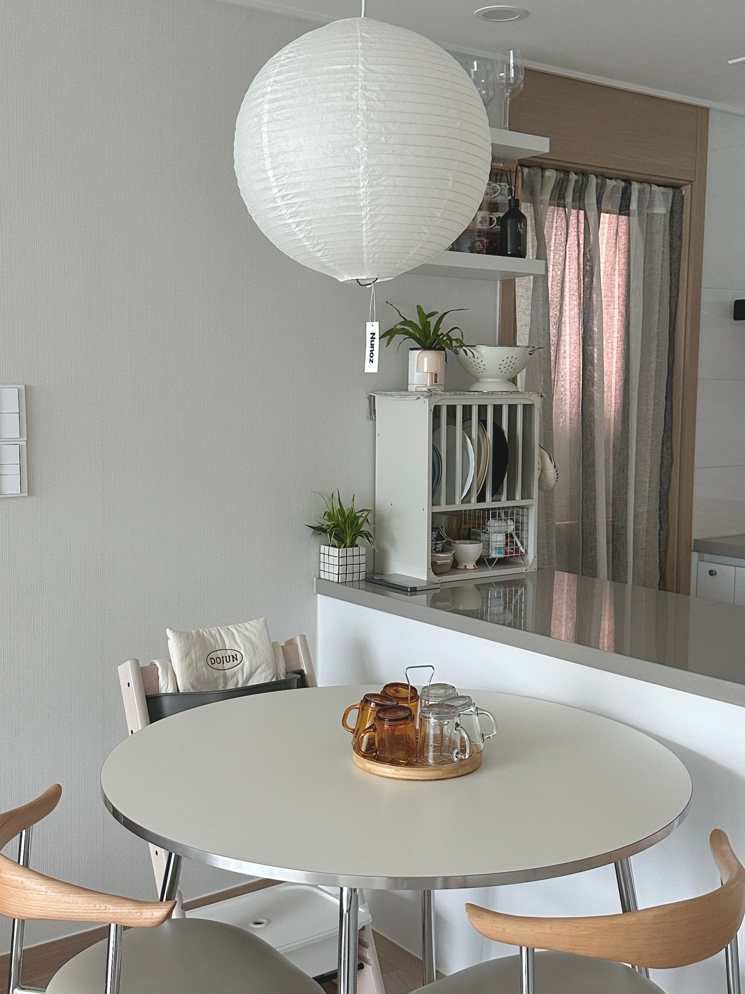 Modern Chrome Round Dining Table - 39.4