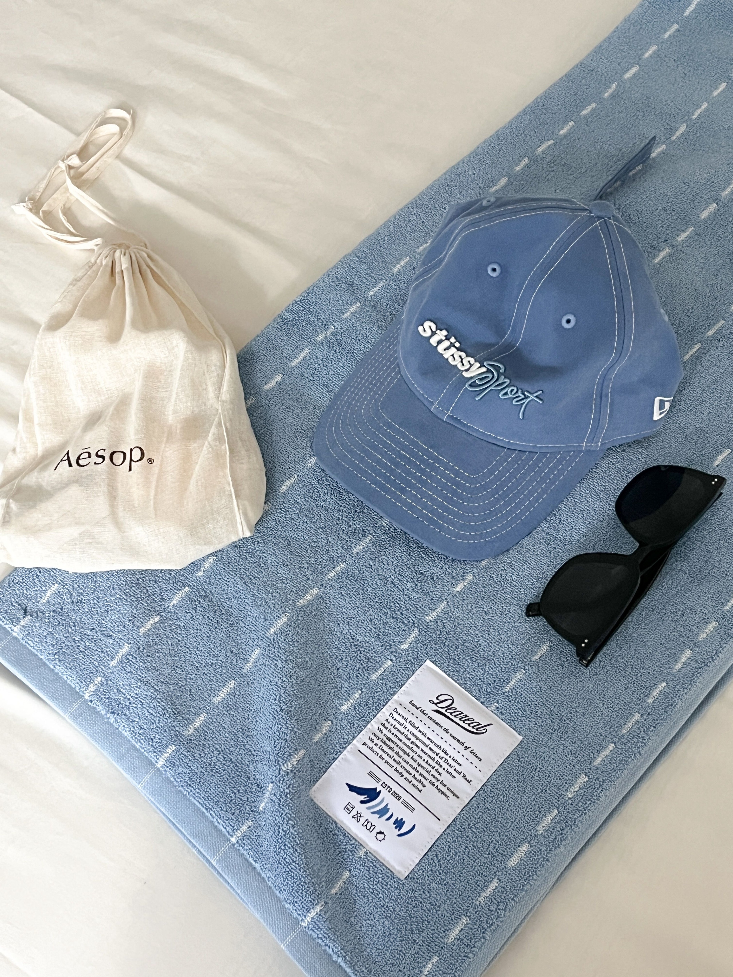 Denim Stitch Oversized Beach Bath Towel user photo