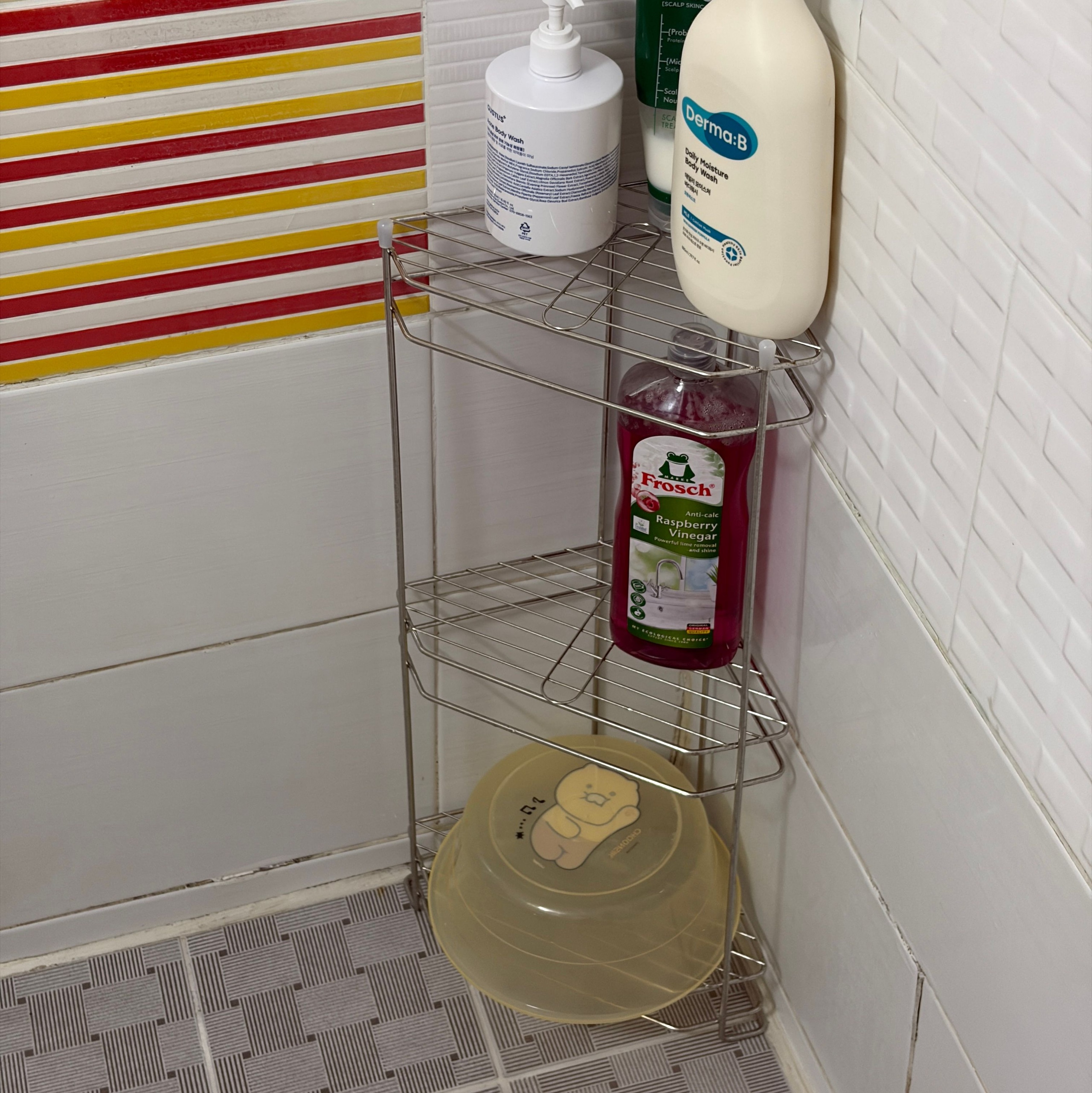 3-Tier Stainless Steel Bathroom Corner Shelf user photo
