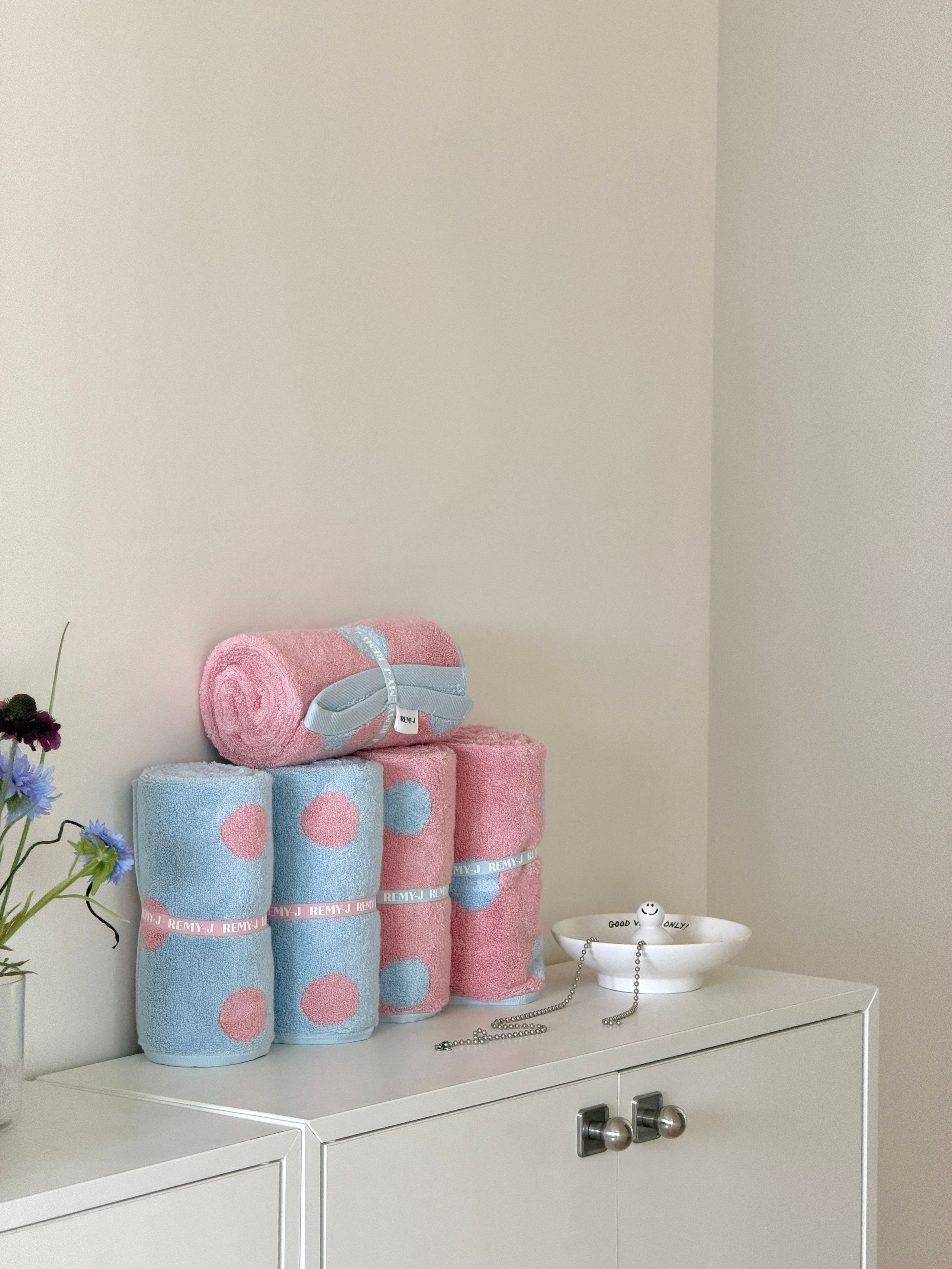 Dot Cotton Candy Modal Tencel Banded Towel Set (5-Piece) user photo