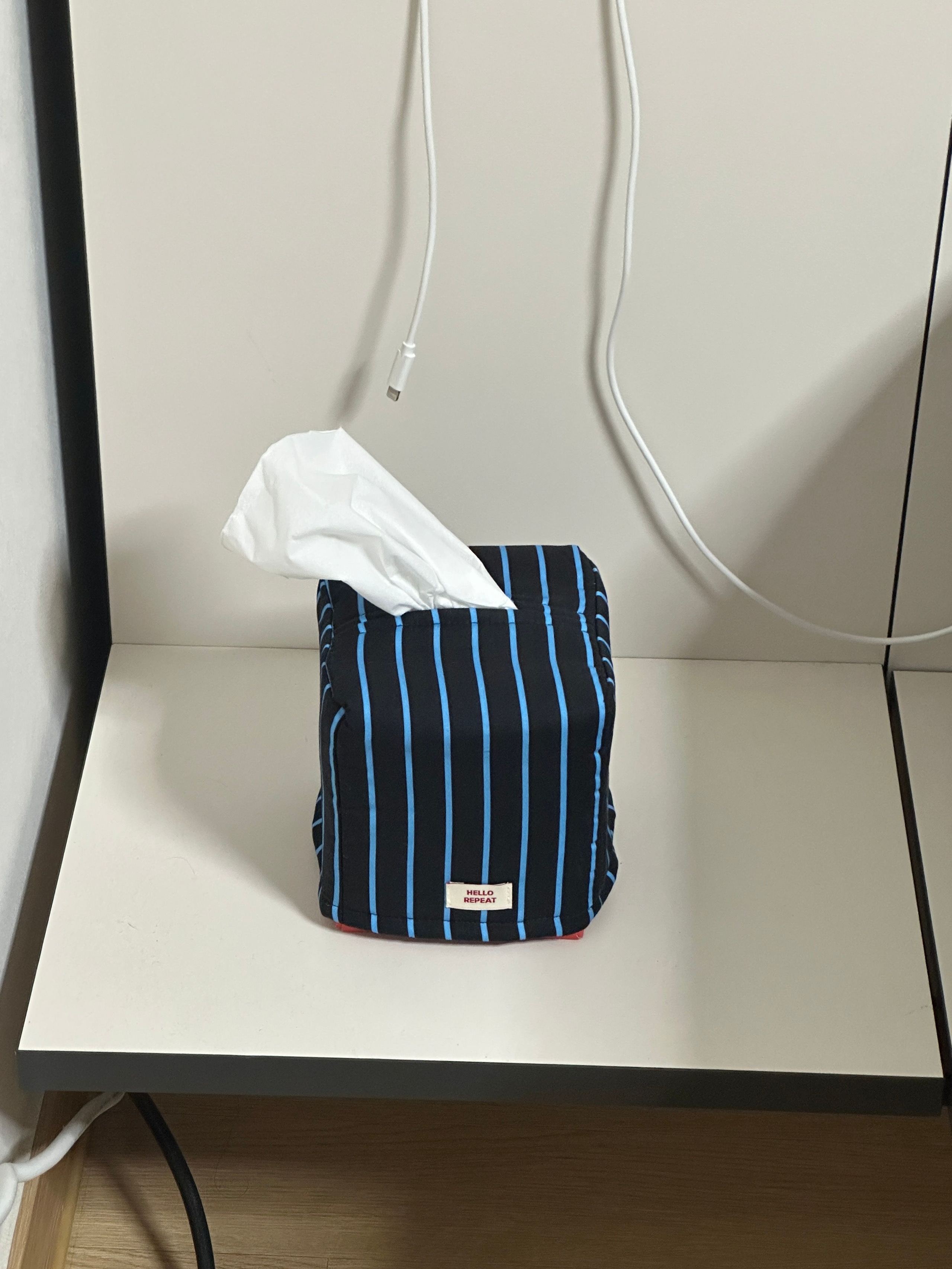 Stripe Quilted Square Tissue Box Cover user photo